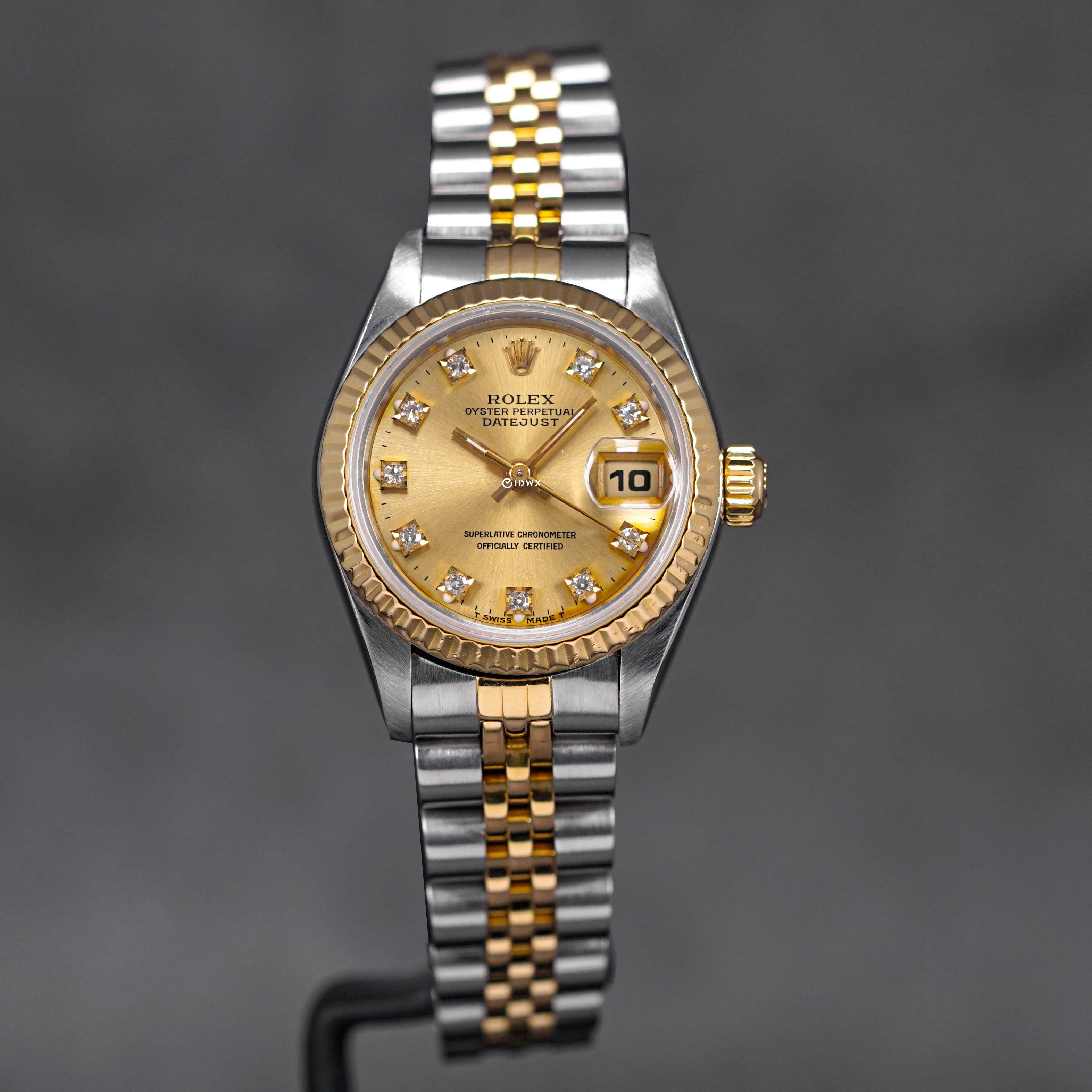 DATEJUST 26MM TWOTONE YELLOWGOLD CHAMPAGNE DIAMOND DIAL (1990)