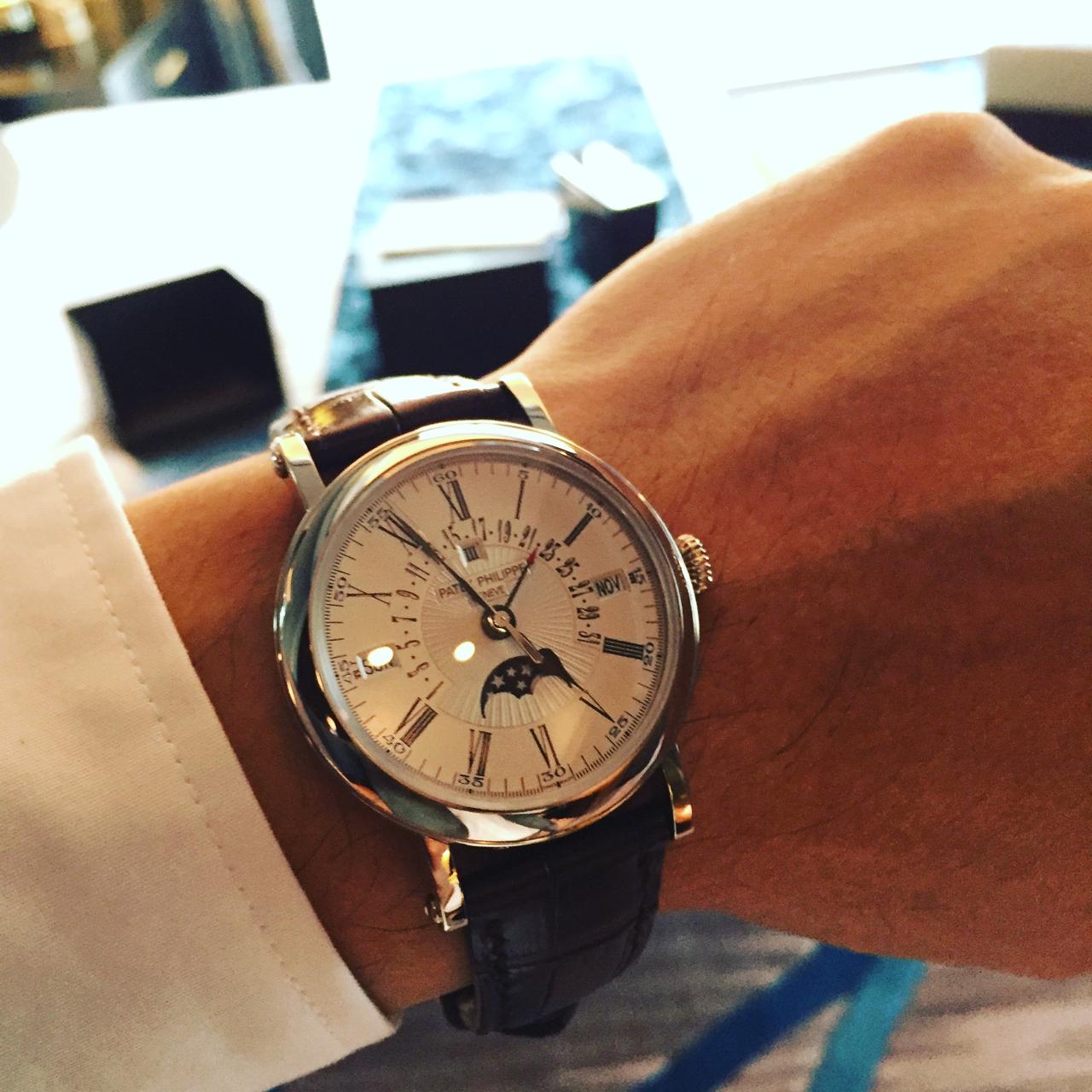 GRAND COMPLICATIONS 5159G WHITEGOLD PERPETUAL RETROGRADE CALENDAR (WINDER BOX & ARCHIVE PEPER)