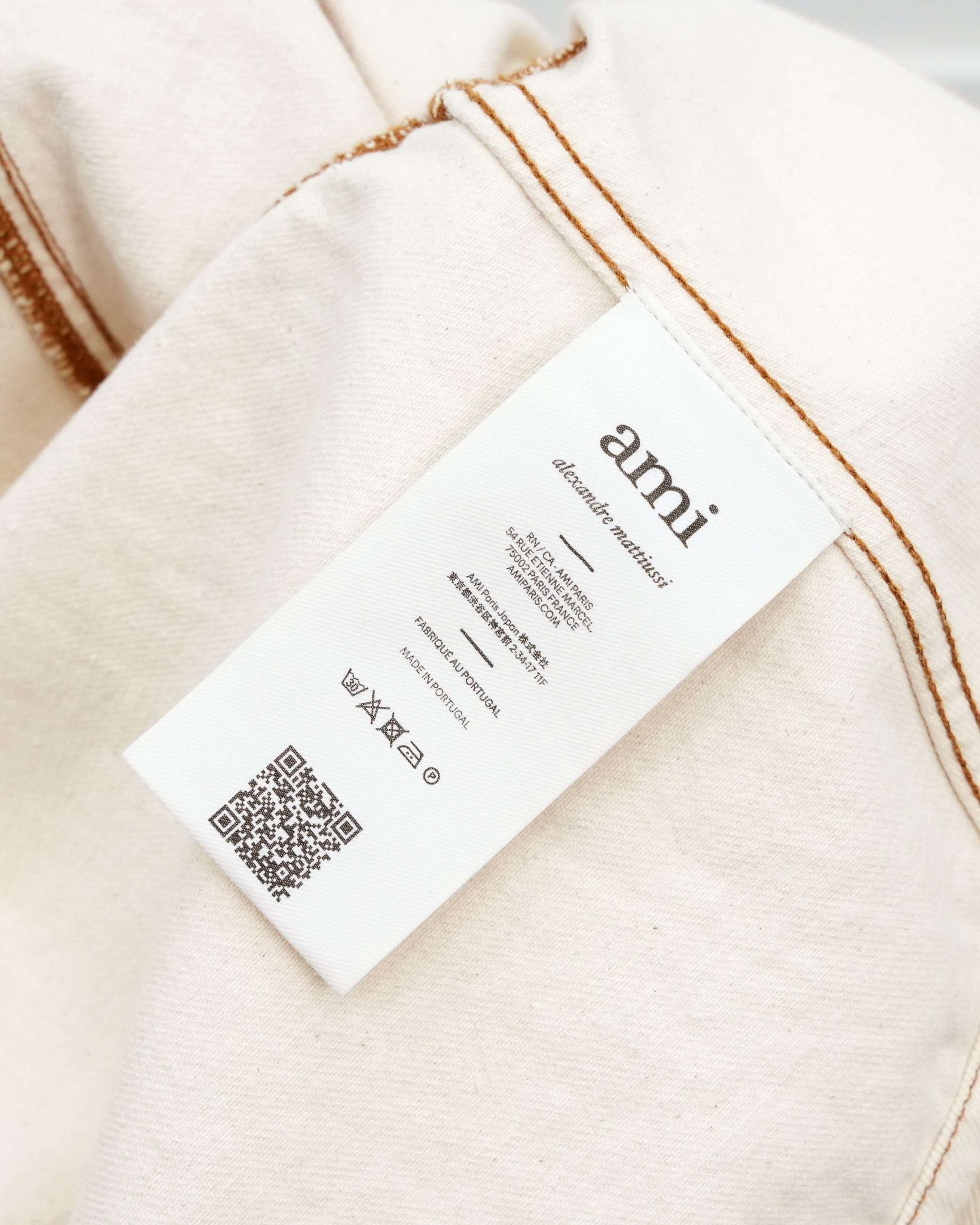 OVERSIZED COTTON DENIM JACKET IVORY SIZE M