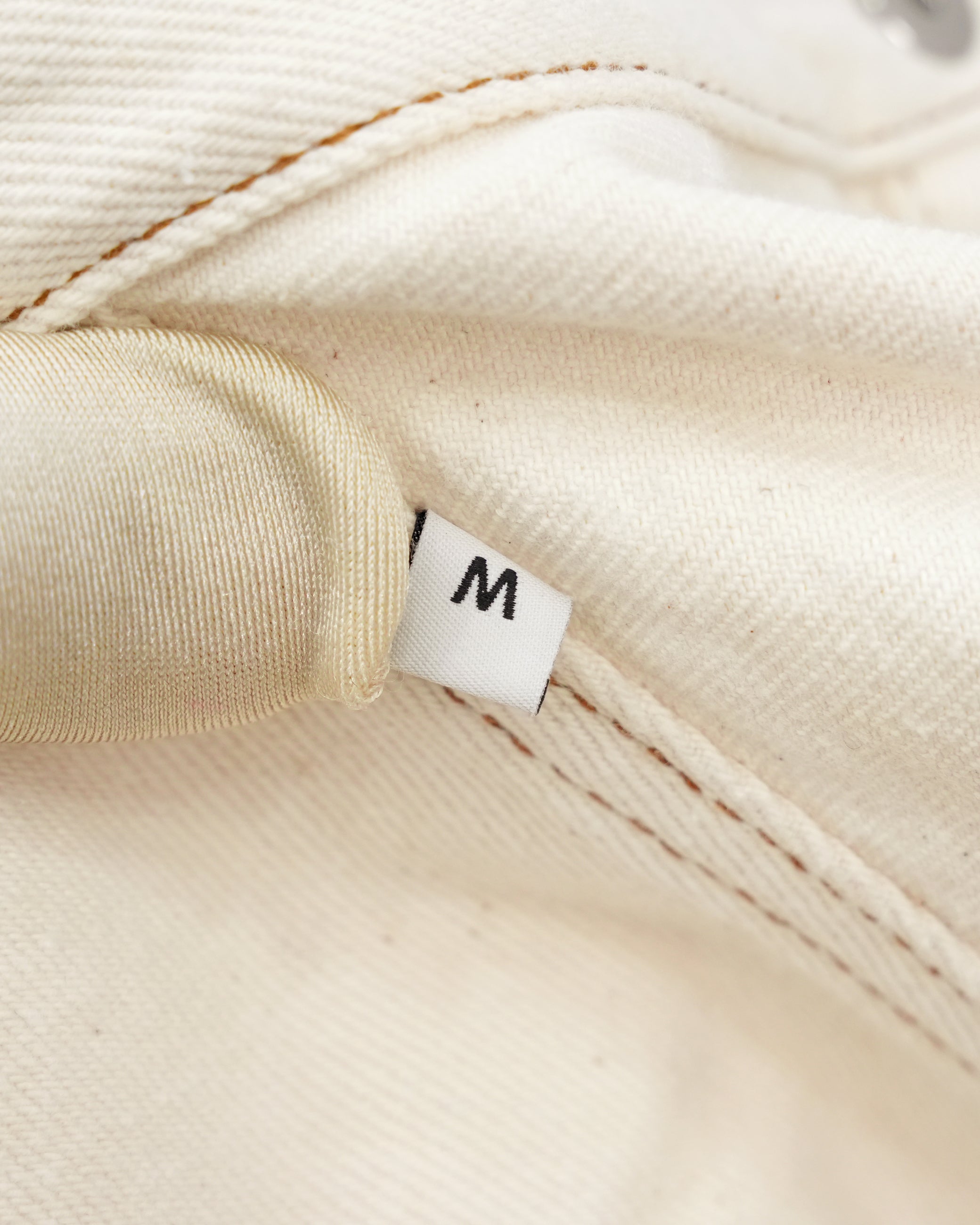 OVERSIZED COTTON DENIM JACKET IVORY SIZE M