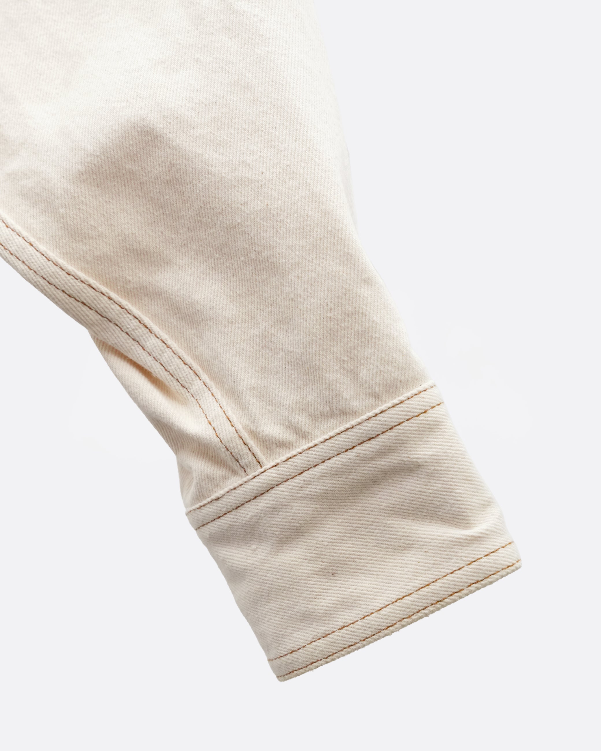 OVERSIZED COTTON DENIM JACKET IVORY SIZE M