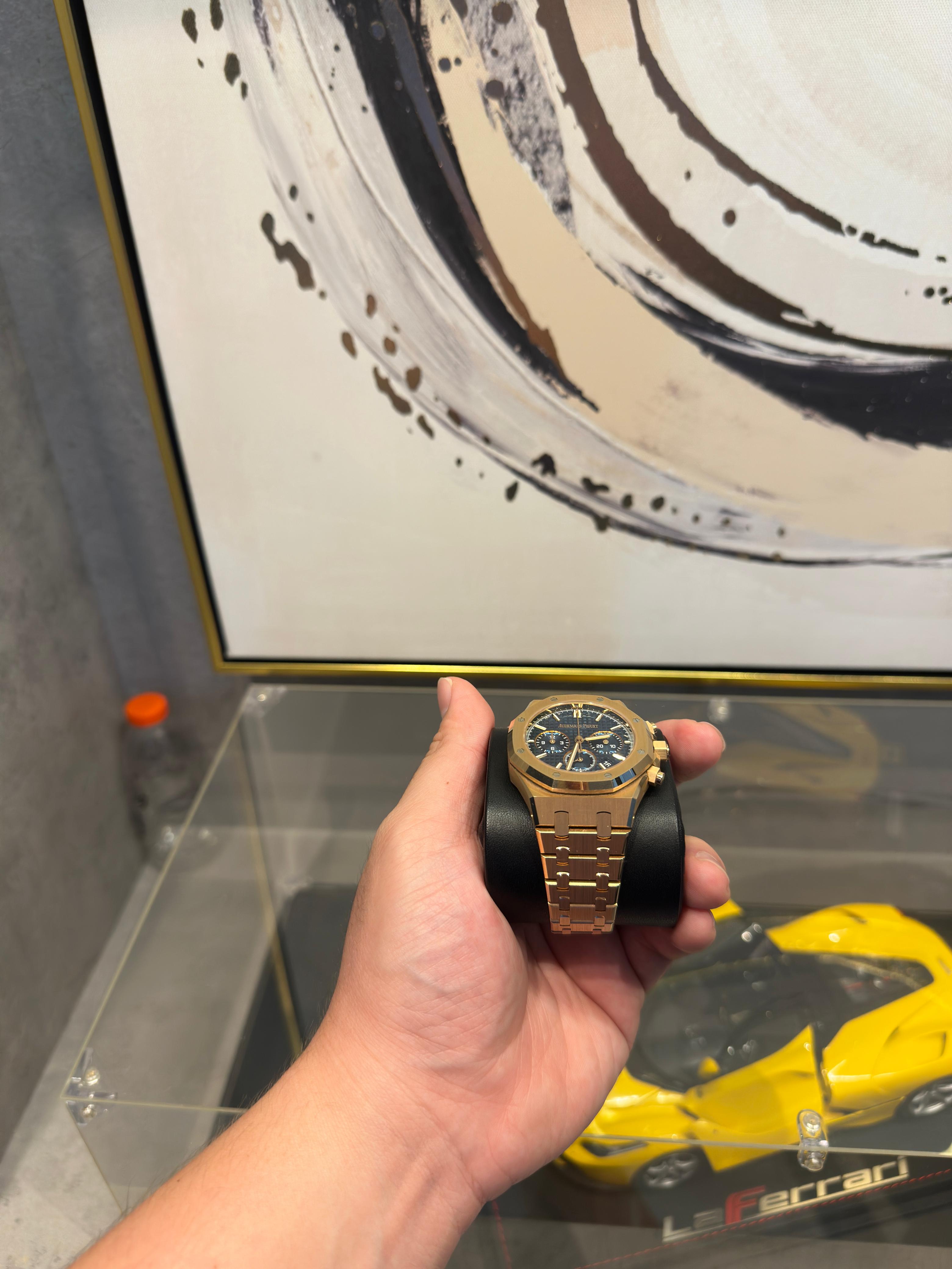 ROYAL OAK CHRONOGRAPH 38MM ROSEGOLD BLUE DIAL (2023)