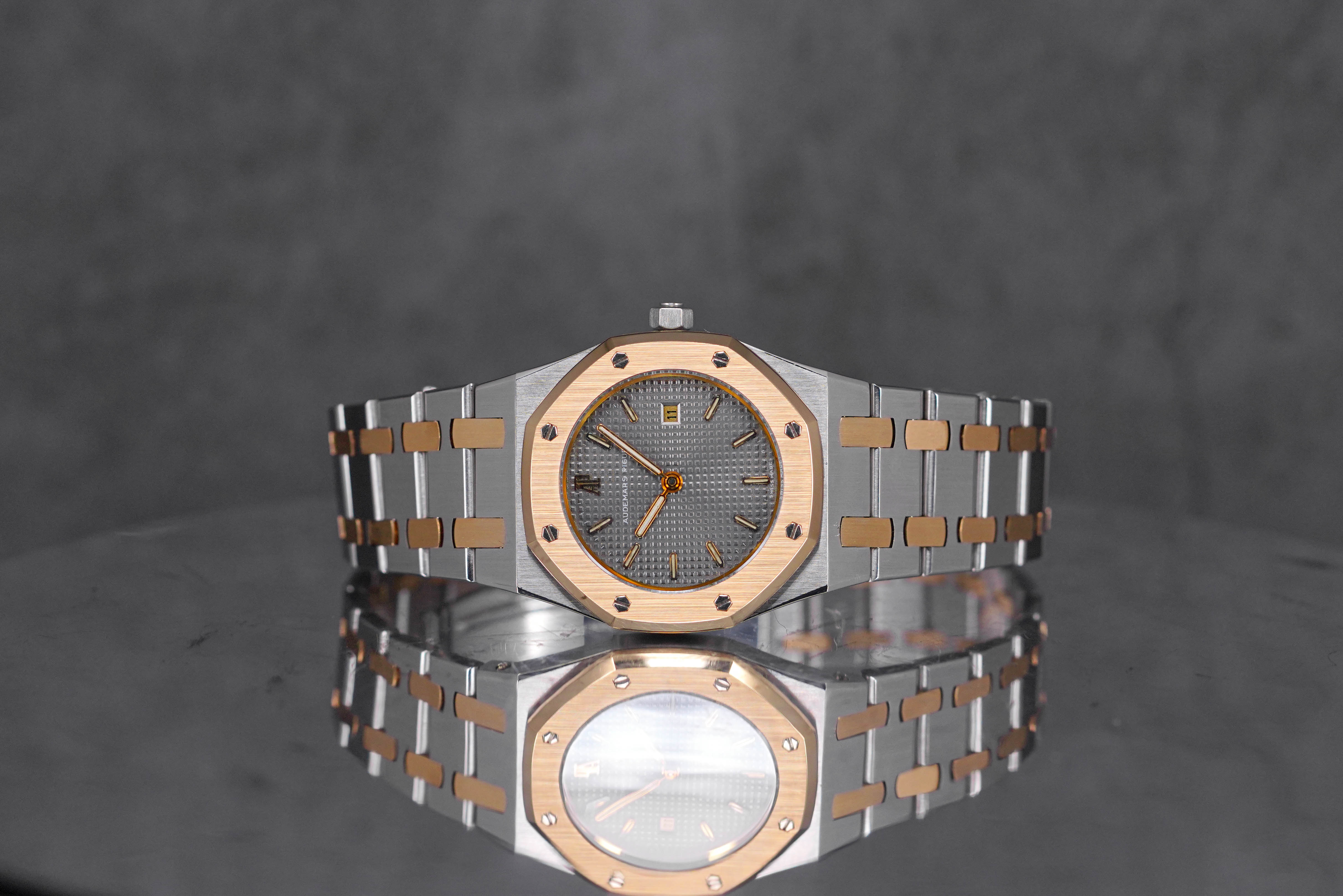 ROYAL OAK LADY 33MM 56175SA TWOTONE YELLOWGOLD GREY DIAL (WATCH ONLY)