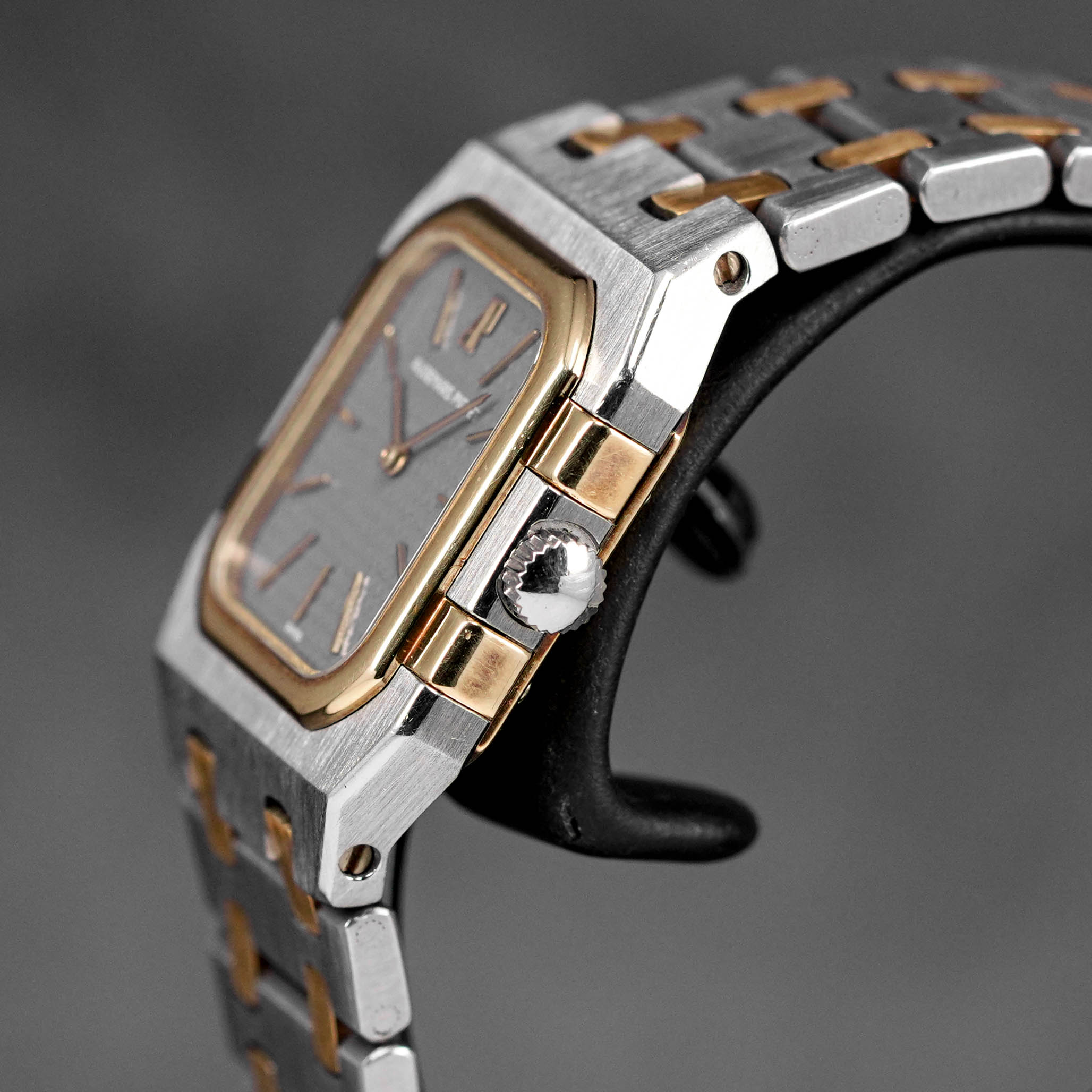 ROYAL OAK 25MM SQUARE 6005SA TWOTONE YELLOWGOLD GREY DIAL QUARTZ (WATCH ONLY)