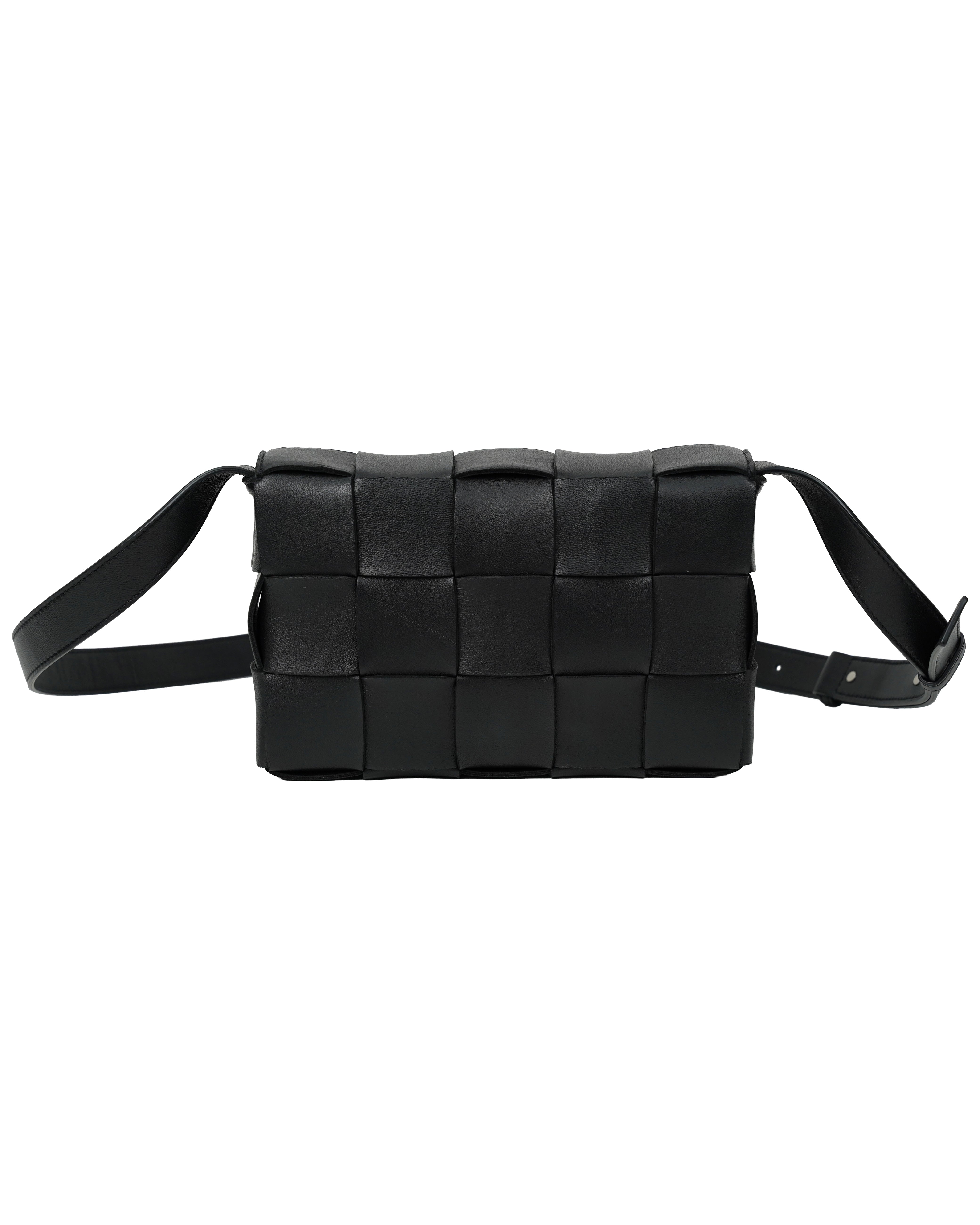 BLACK CASSETTE CROSSBODY BAG