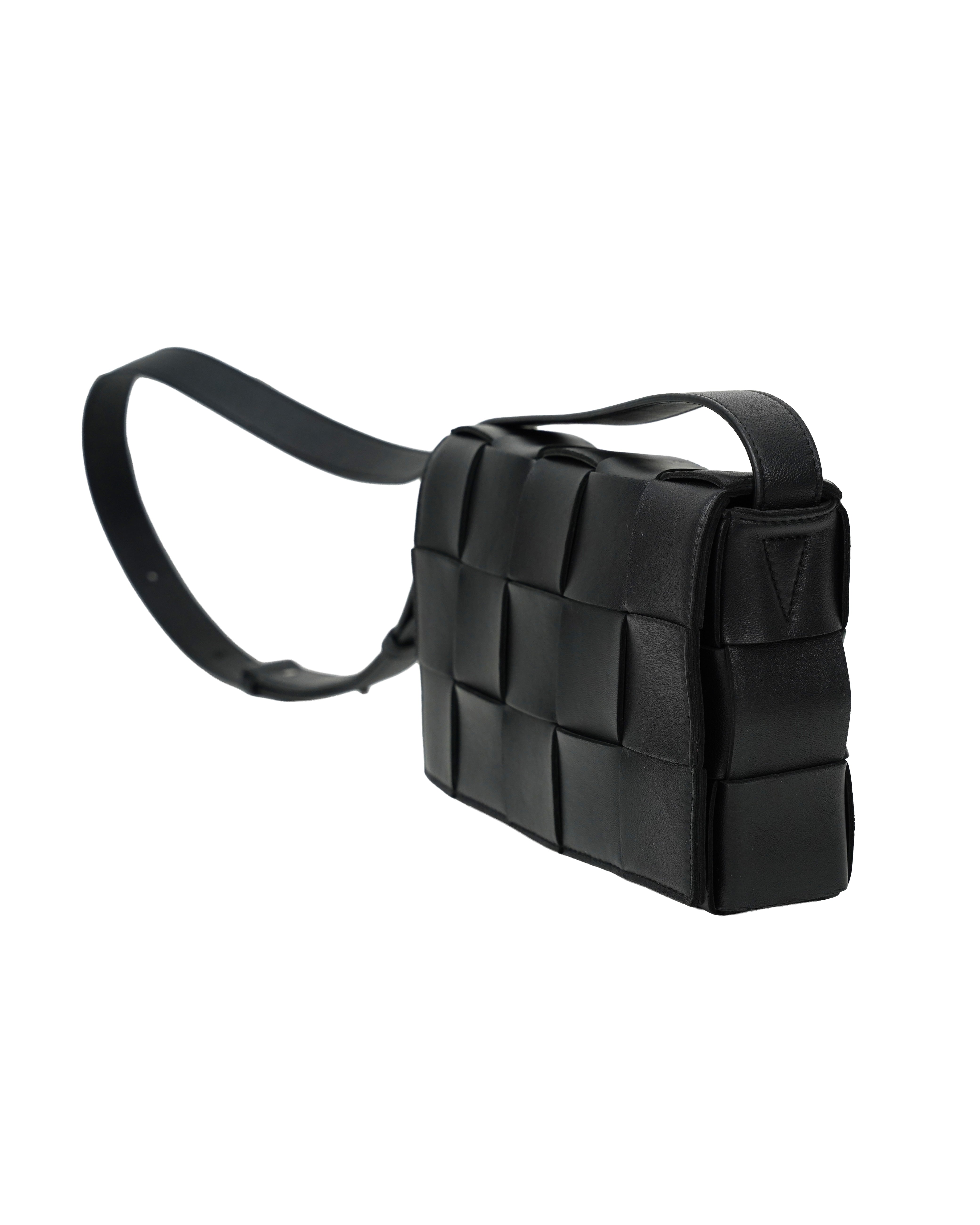 BLACK CASSETTE CROSSBODY BAG