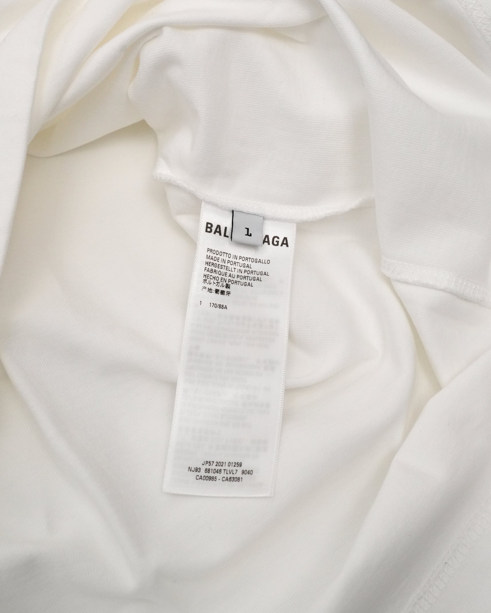 LONG SLEEVE T-SHIRT 1 COTTON WHITE – SIZE L (2021)