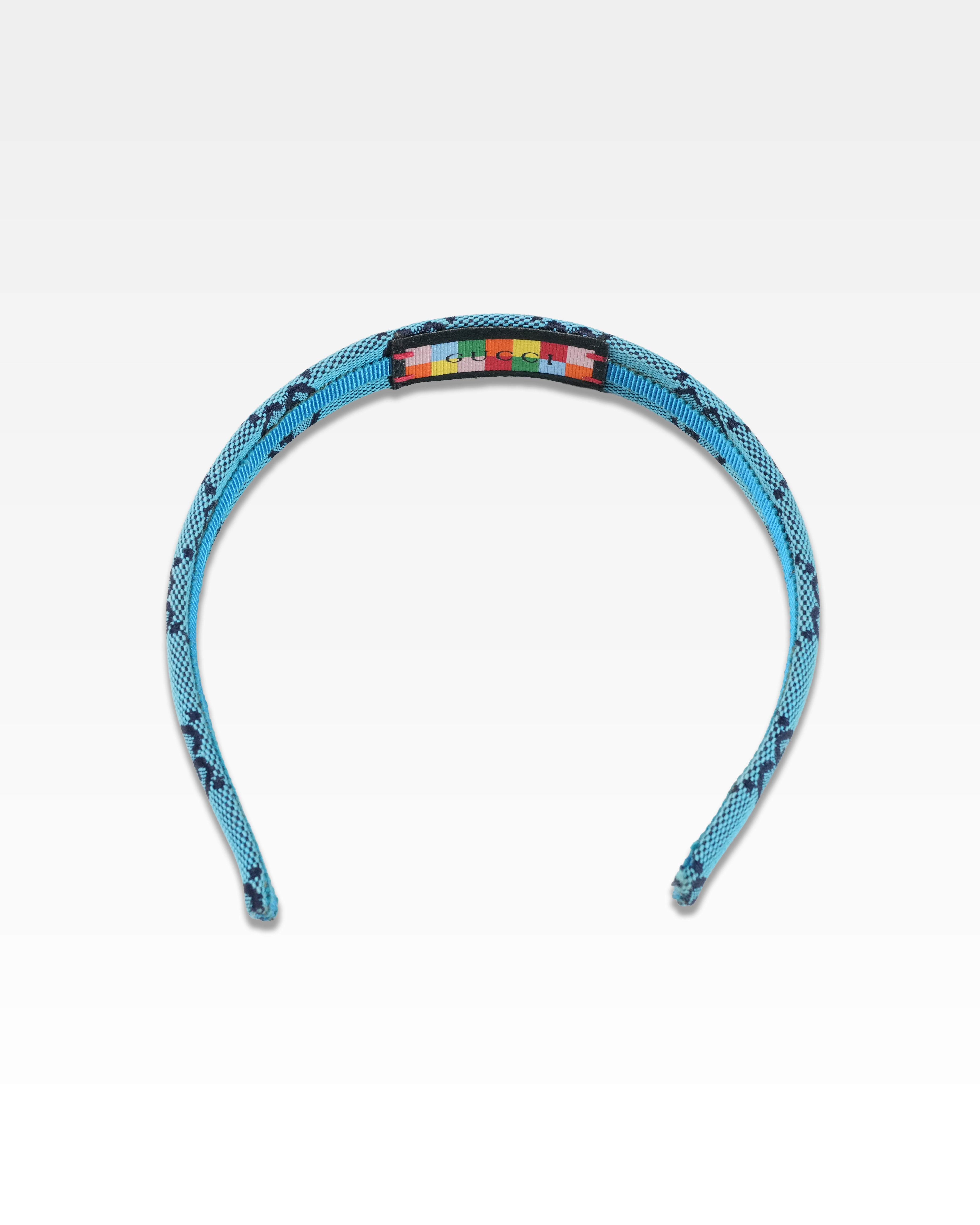 BLUE GG MONOGRAM CANVAS HEADBAND