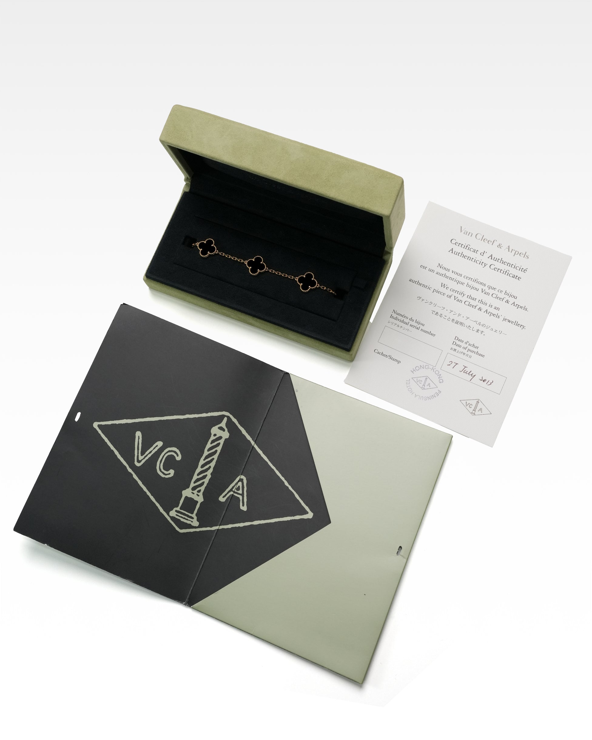 VINTAGE ALHAMBRA 5P ONYX BRACELET (2013)