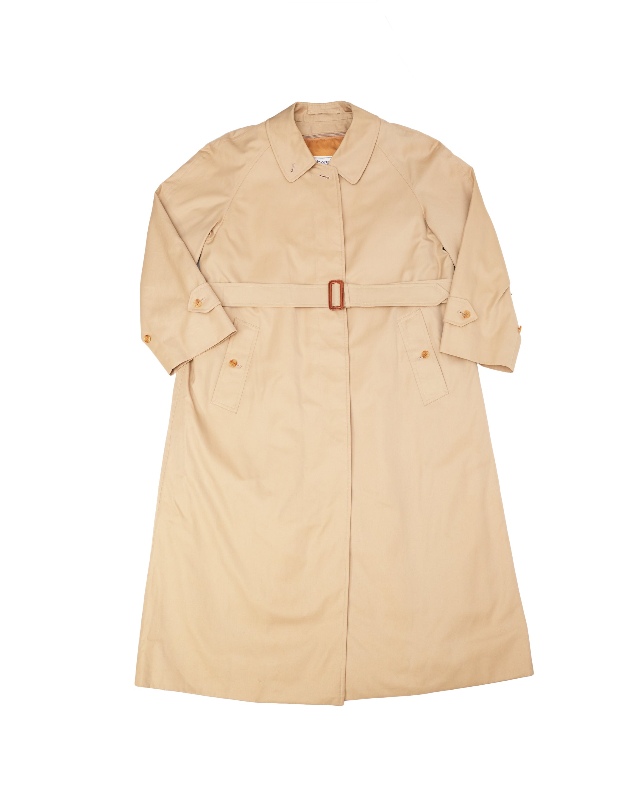 VINTAGE WOMEN BEIGE TRENCH COAT - SIZE 11