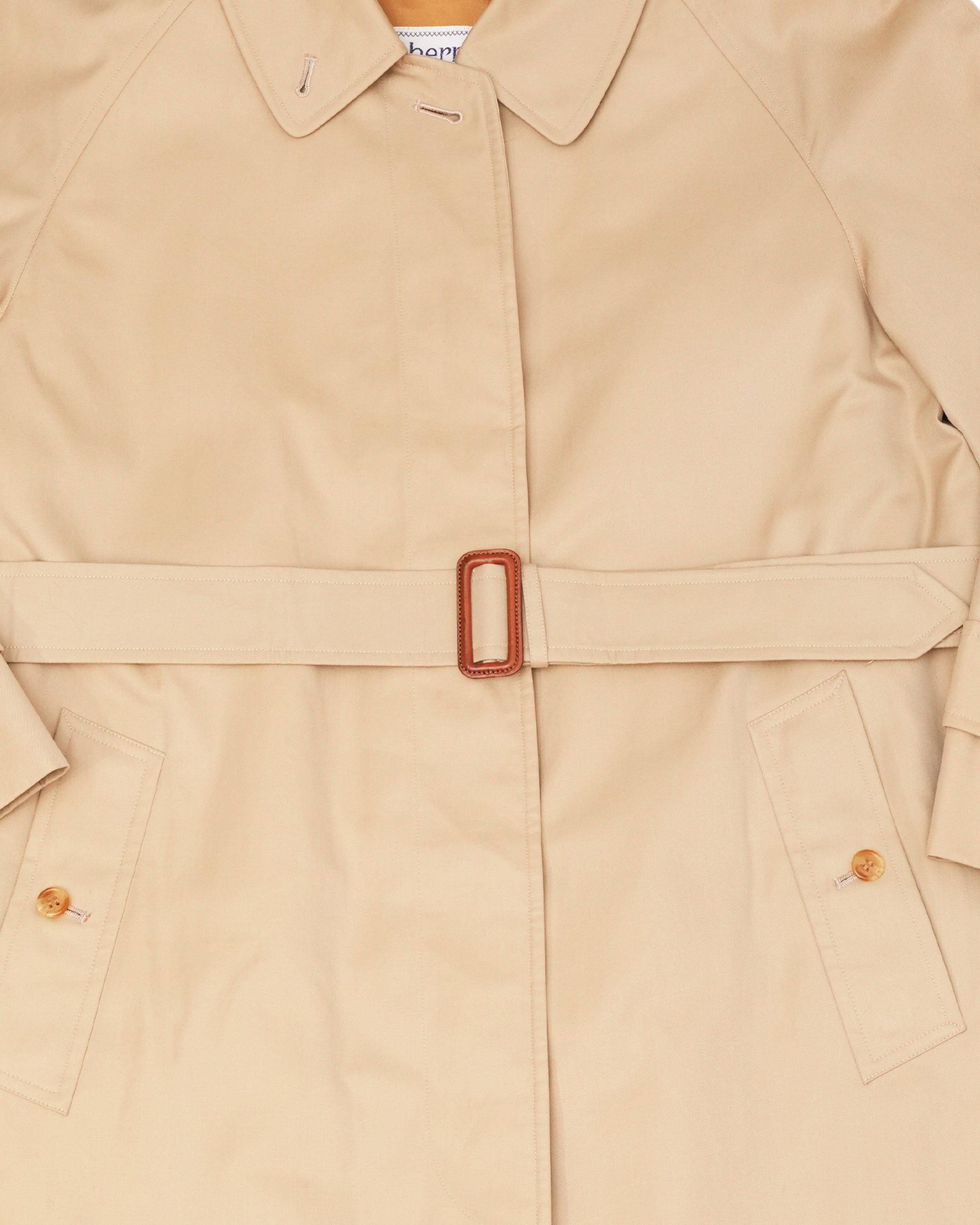 VINTAGE WOMEN BEIGE TRENCH COAT - SIZE 11