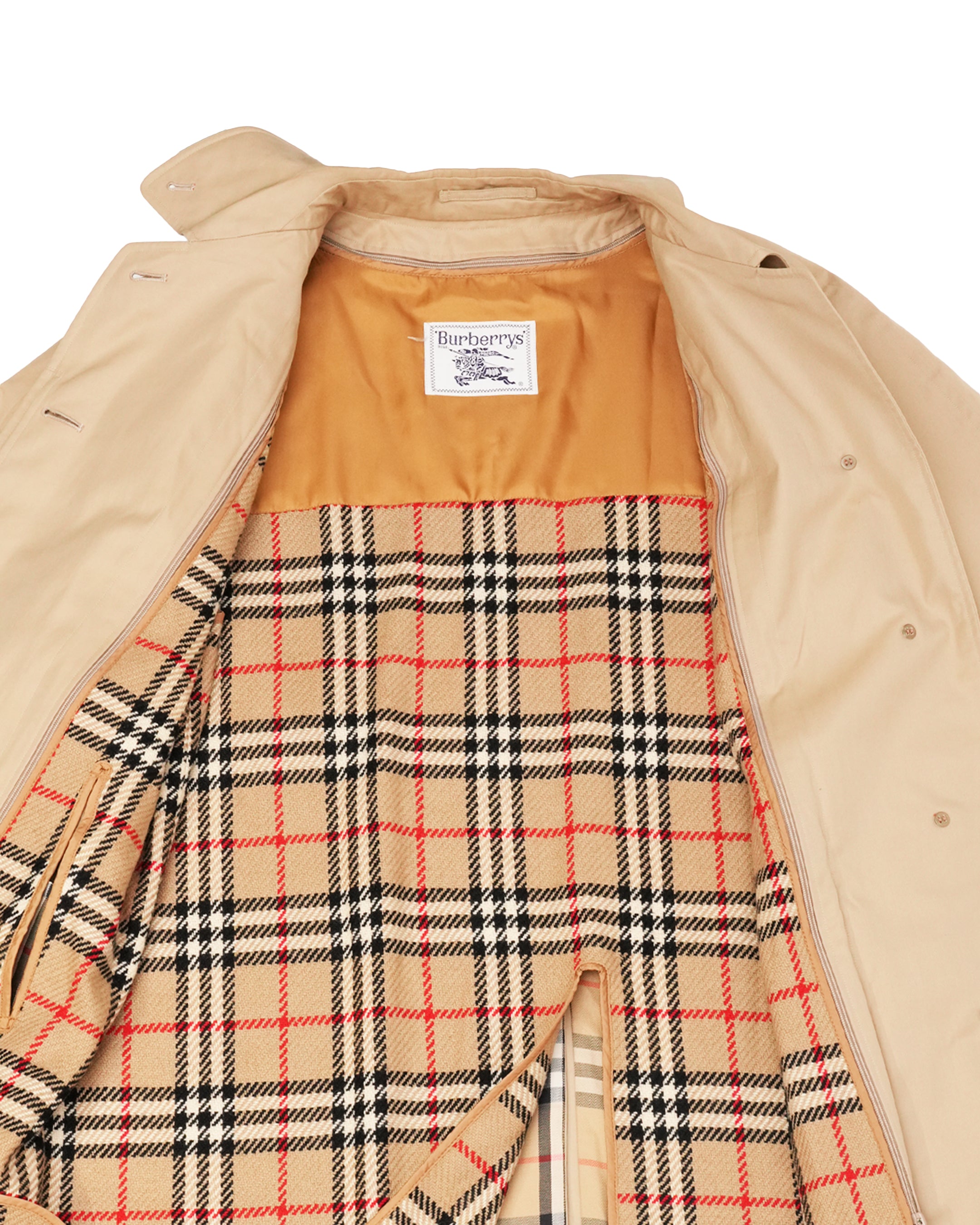 VINTAGE WOMEN BEIGE TRENCH COAT - SIZE 11