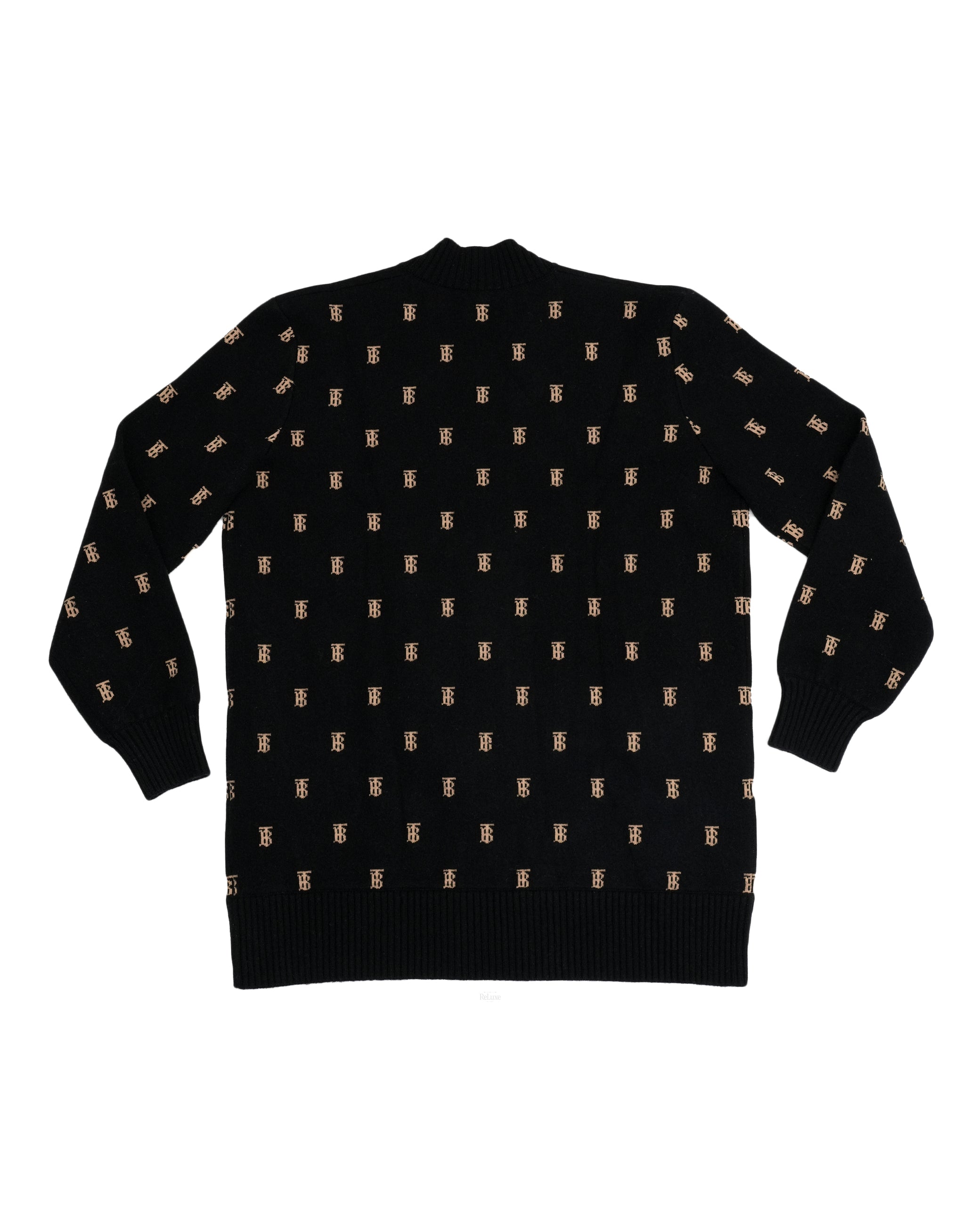 PALENA TB MONOGRAM CARDIGAN BLACK - SIZE M