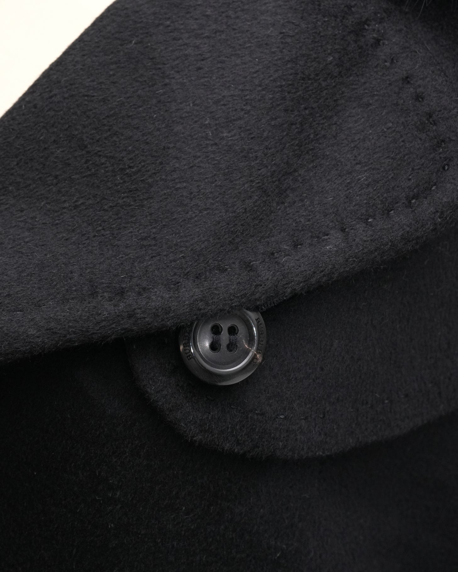 WOOL CASHMERE FOX FUR BELTED COAT BLACK – SIZE 40