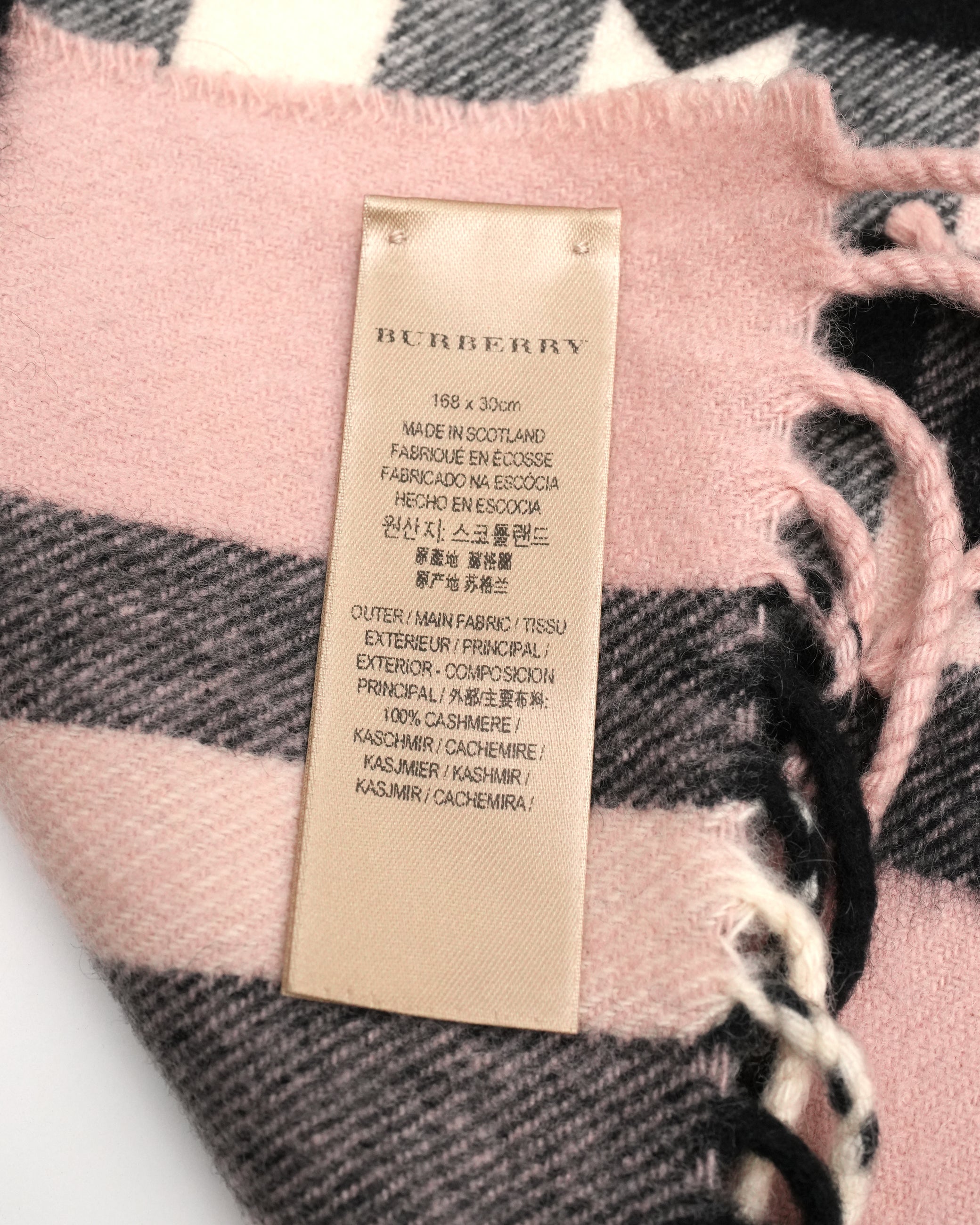 Burberry Scarf Love Pink X Black