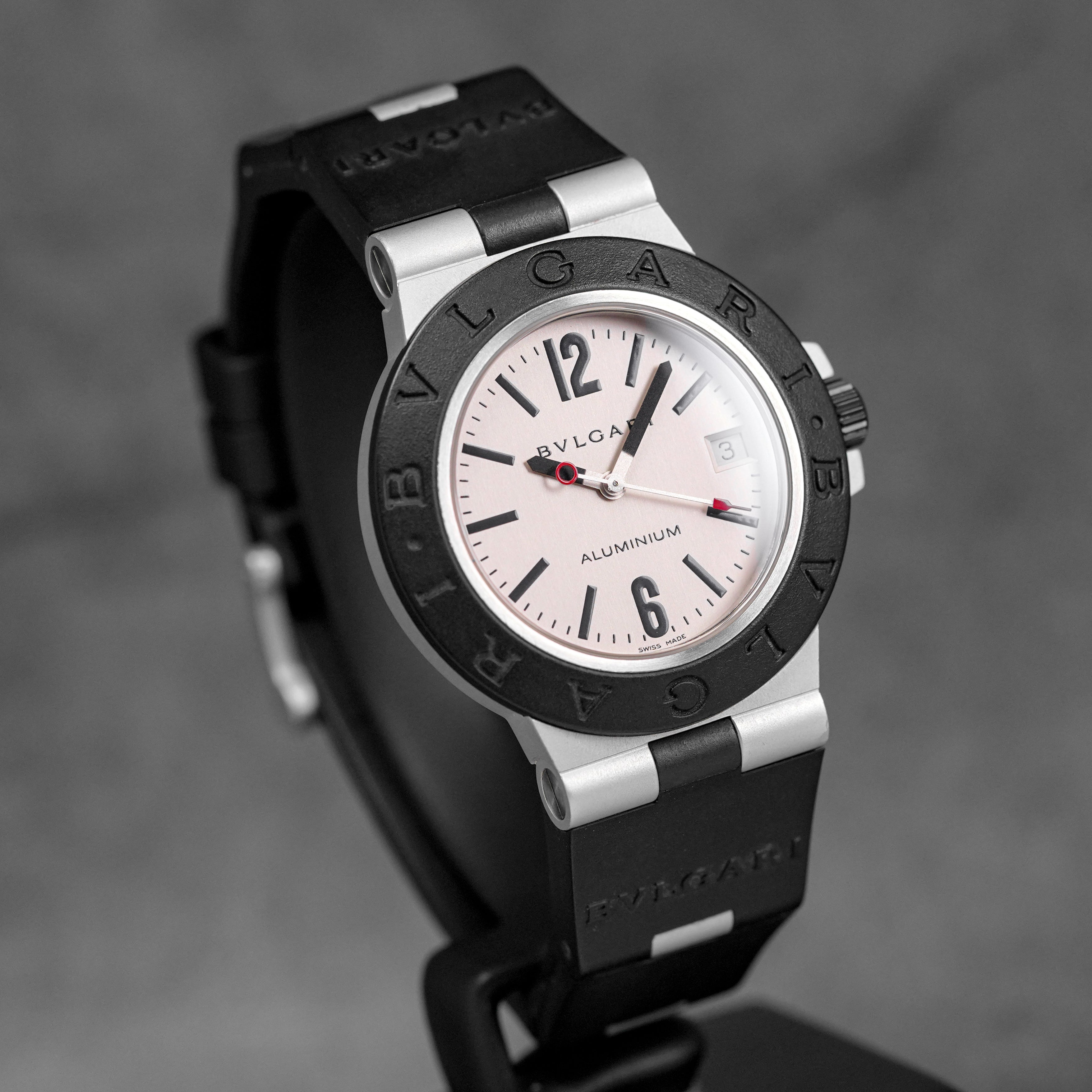 Harga Bvlgari Diagono Alumunium 38mm White