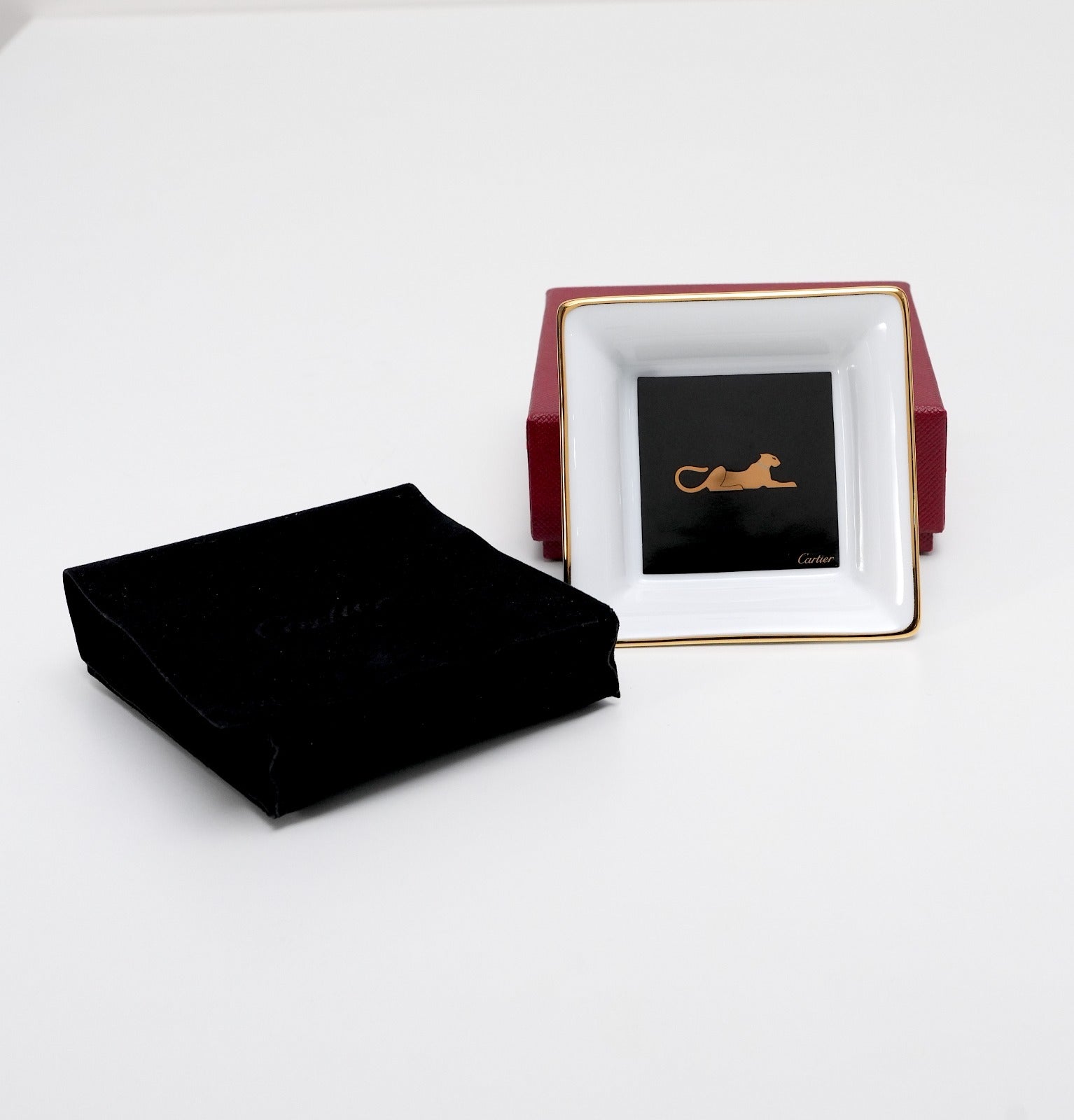 PANTHERE PORCELAIN JEWELRY TRAY (8CM X 8CM)