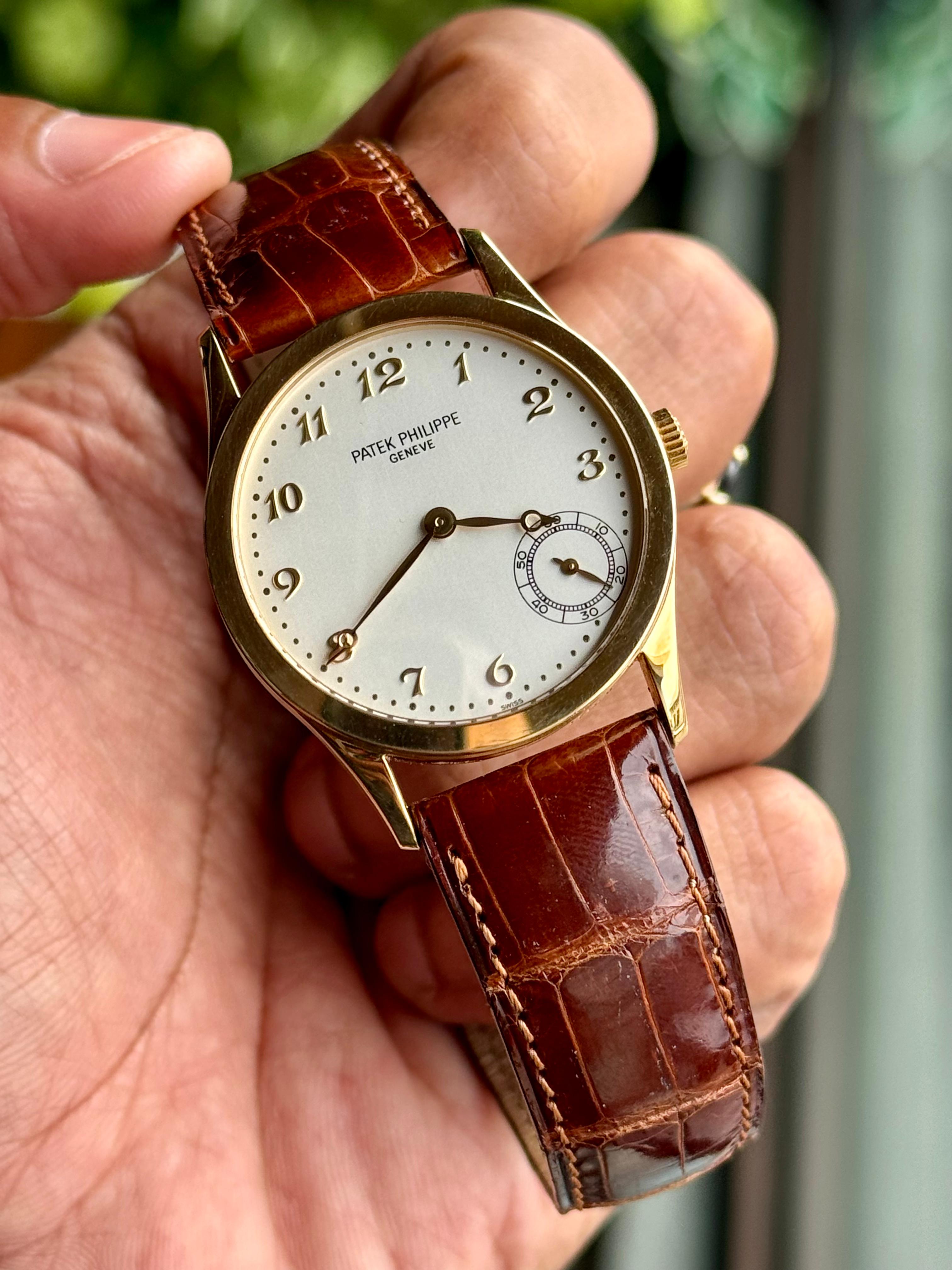 CALATRAVA 5026J YELLOWGOLD SILVER DIAL (WATCH ONLY)