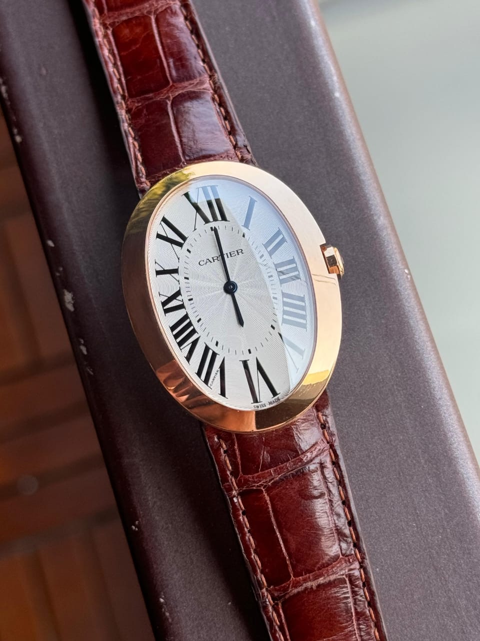 BAIGNOIRE ALLONGÉE 34MM ROSEGOLD SILVER DIAL (WATCH & BOX ONLY)