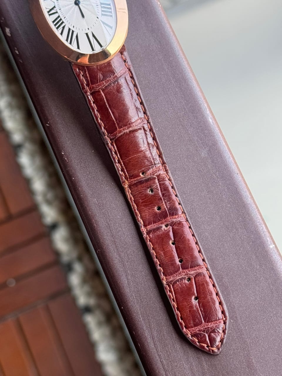 BAIGNOIRE ALLONGÉE 34MM ROSEGOLD SILVER DIAL (WATCH & BOX ONLY)