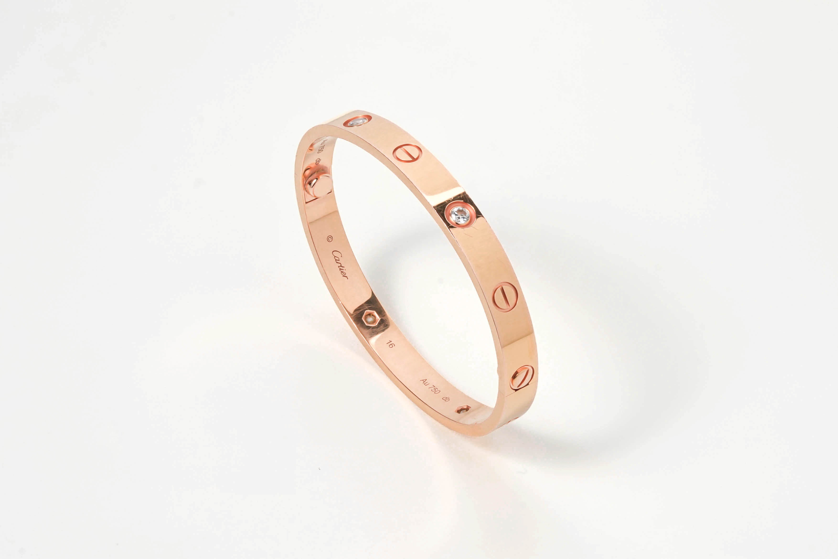 LOVE BRACELET 18K ROSEGOLD WITH 4 DIAMONDS (2023)