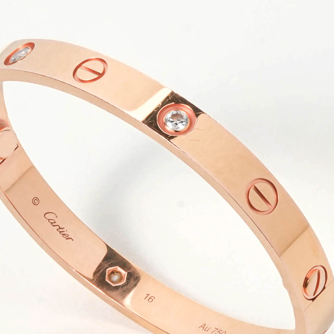 LOVE BRACELET 18K ROSEGOLD WITH 4 DIAMONDS (2023)