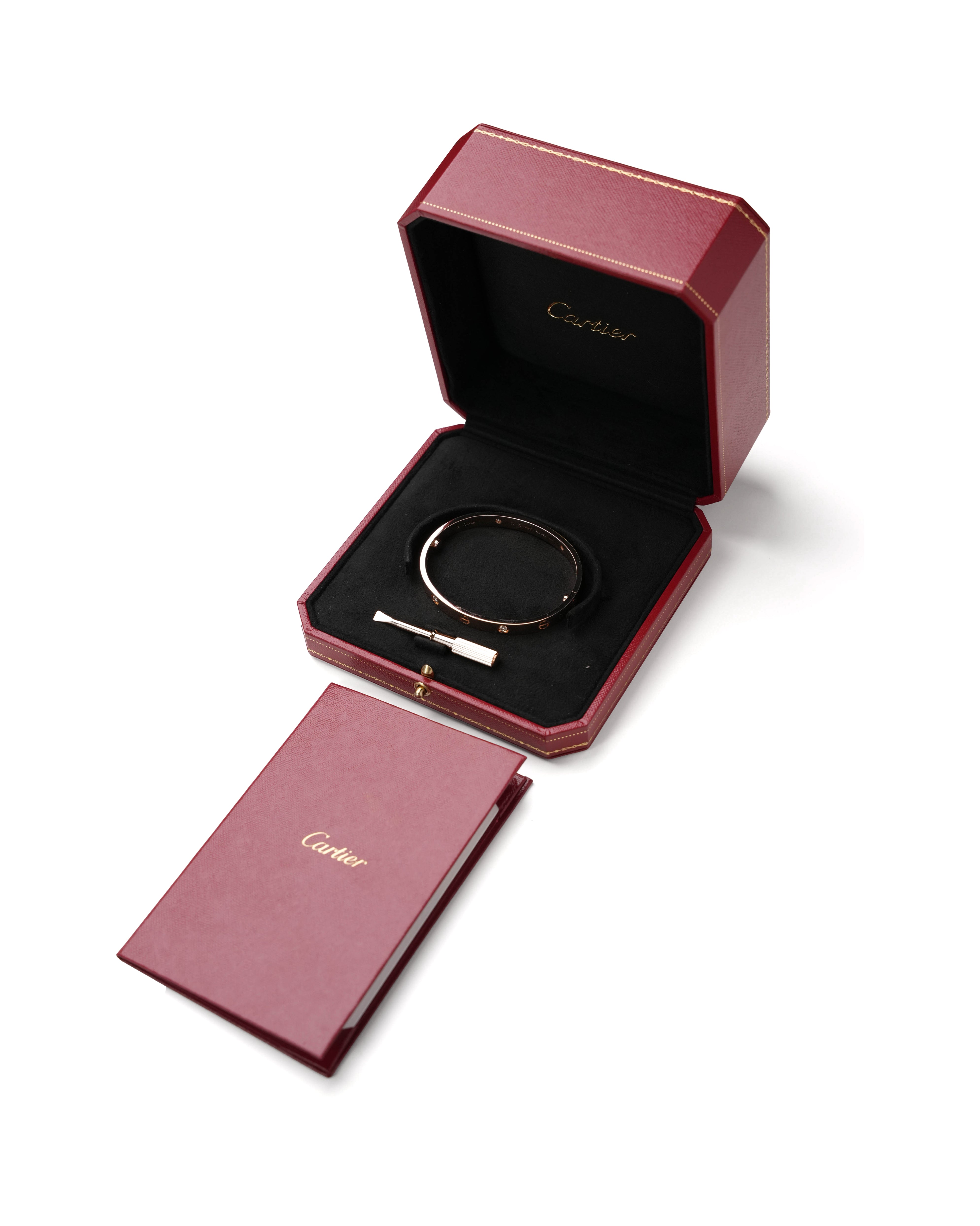 LOVE BRACELET 18K ROSEGOLD WITH 4 DIAMONDS (2022) - SIZE 17