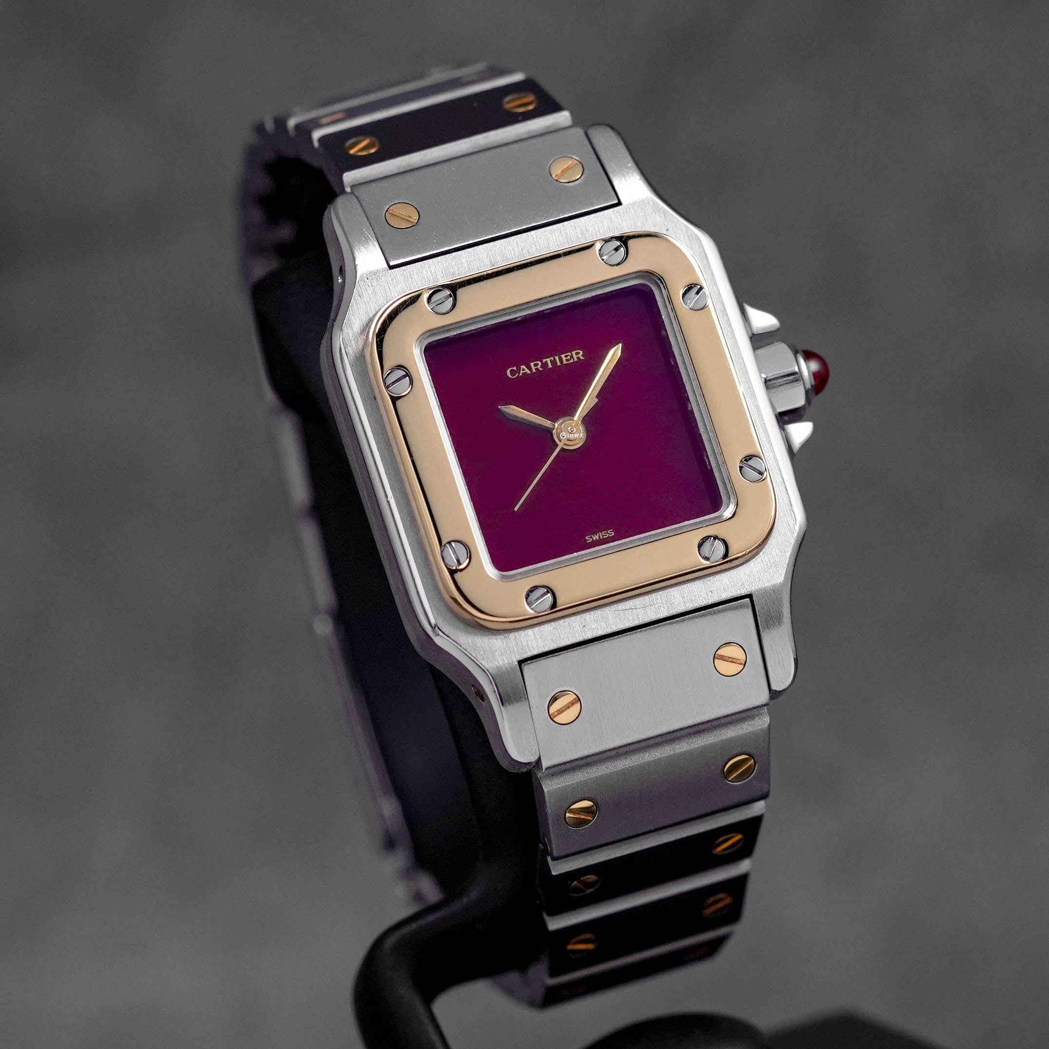 Harga Cartier Santos Carree Burgundy