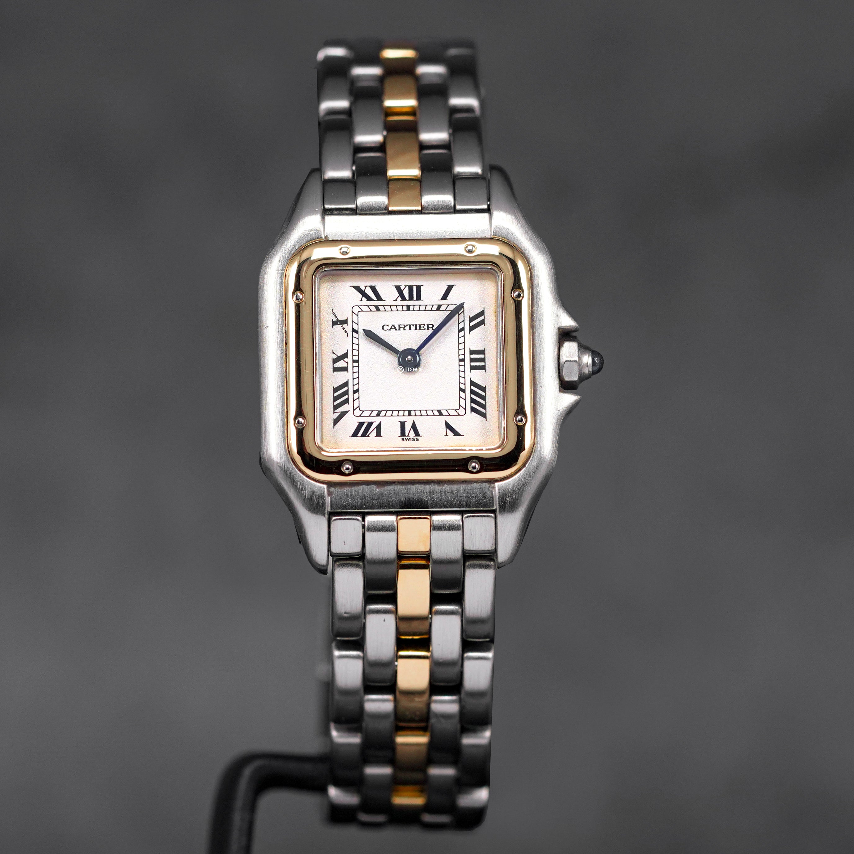 PANTHERE TWOTONE YELLOWGOLD S WHITE DIAL QUARTZ (WATCH ONLY)