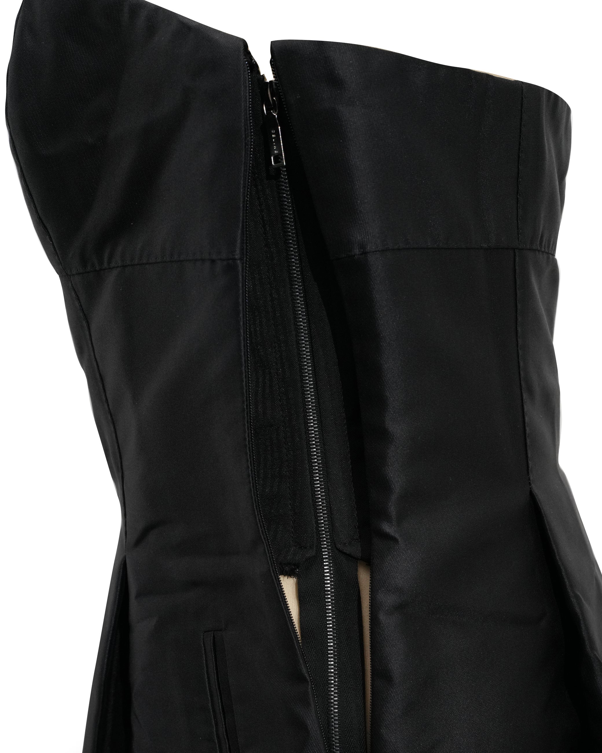 VINTAGE KNEE-LENGTH DRESS BLACK - SIZE 40