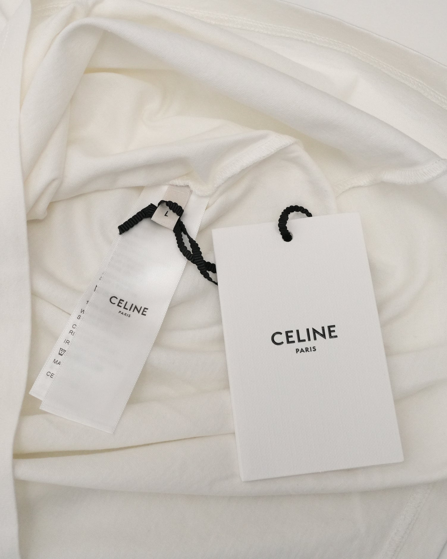 LOOSE T-SHIRT IN COTTON JERSEY WHITE - SIZE L