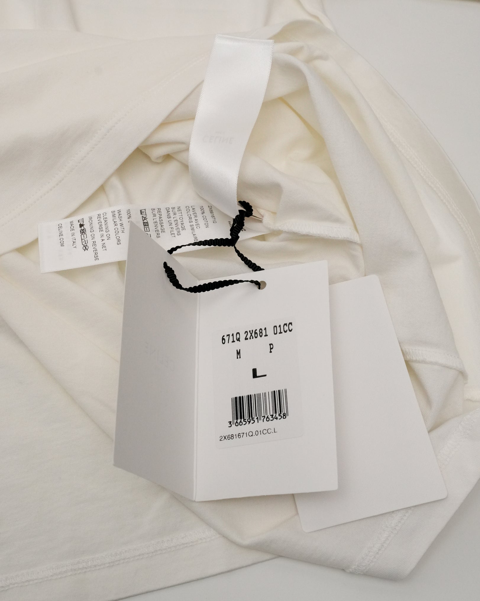 LOOSE T-SHIRT IN COTTON JERSEY WHITE - SIZE L