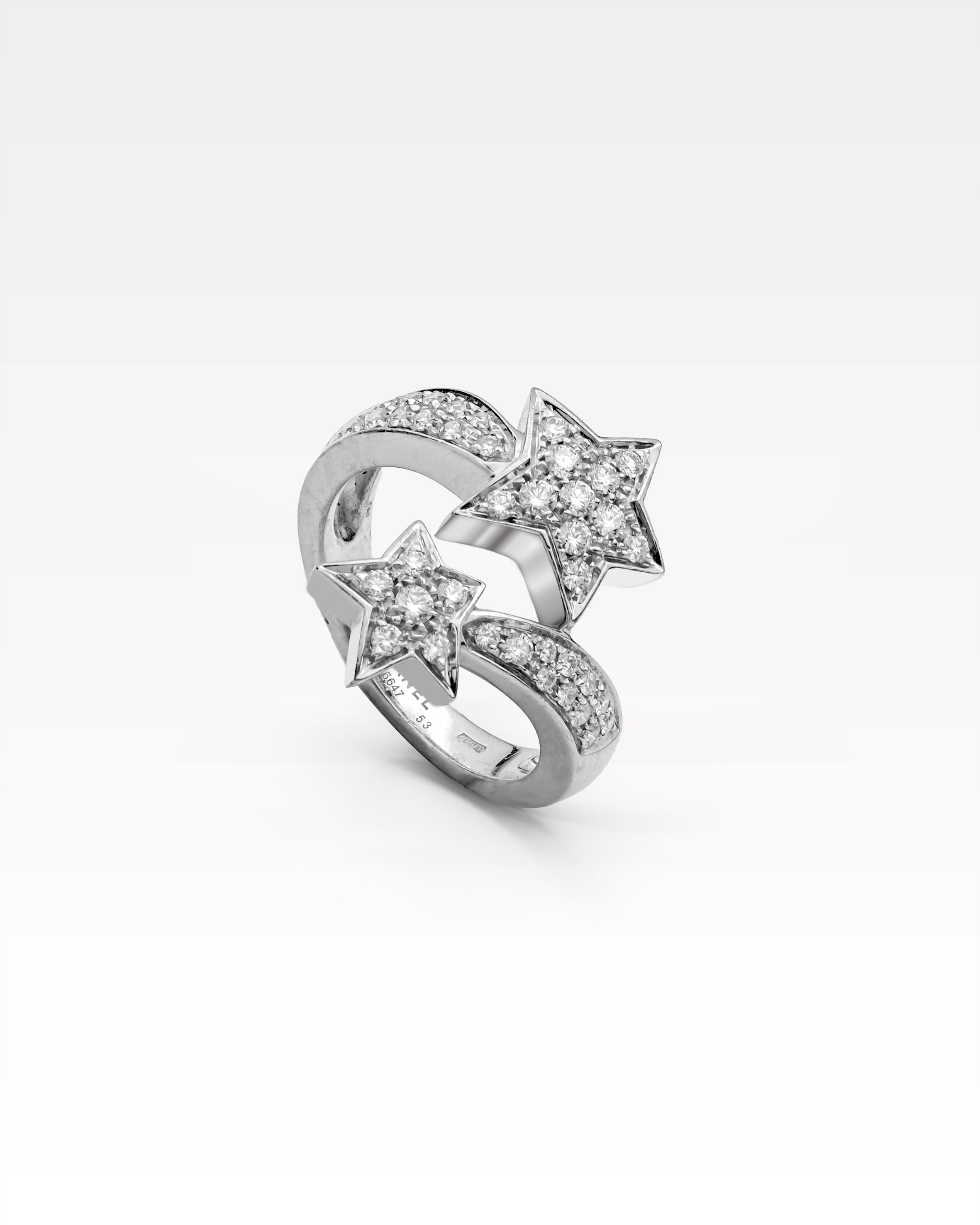 COMÈTE GÉODE RING 18K WHITE GOLD WITH DIAMONDS - SIZE 53 (2017)