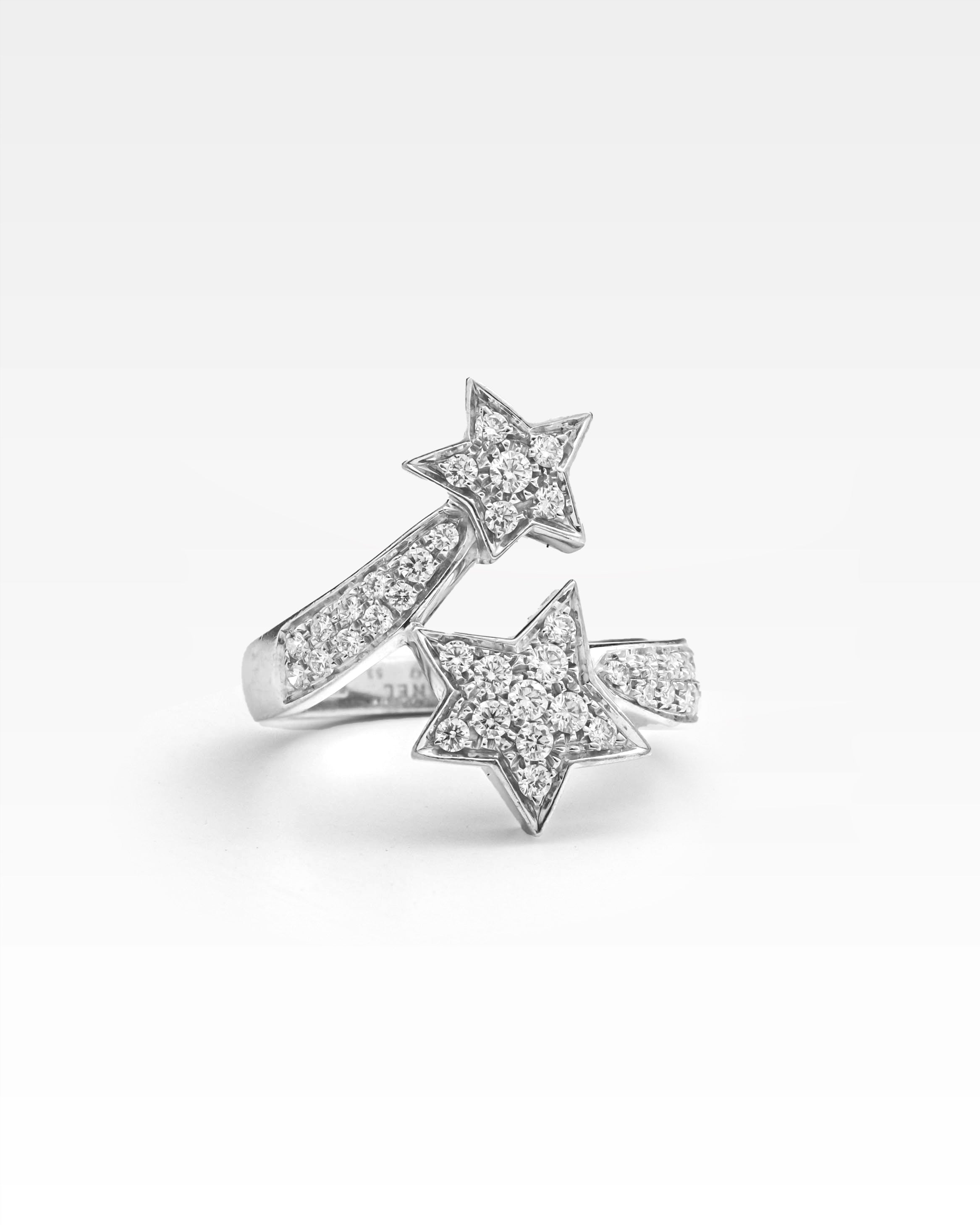 COMÈTE GÉODE RING 18K WHITE GOLD WITH DIAMONDS - SIZE 53 (2017)