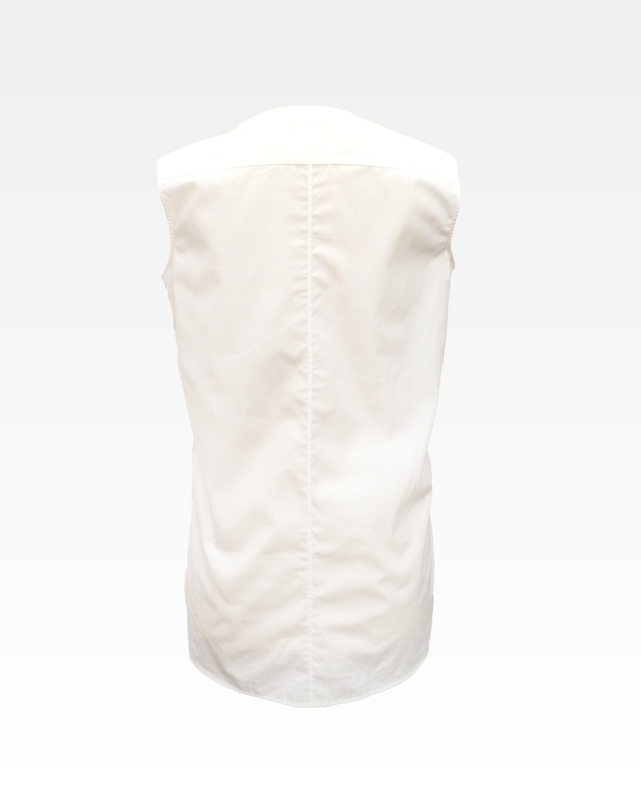 COTTON SLEEVELESS DRESS WHITE WITH BEE EMBROIDERY - SIZE I38