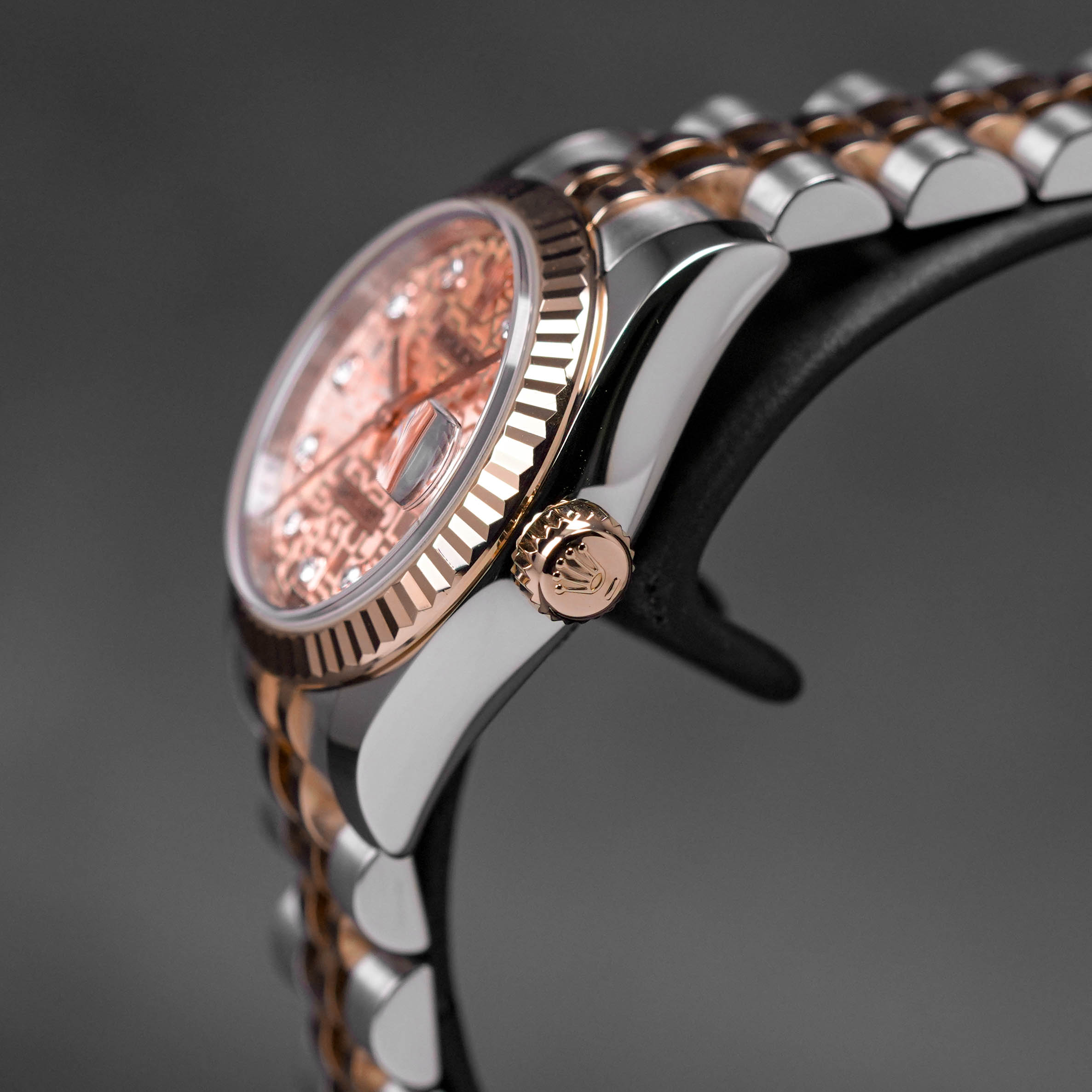DATEJUST 26MM TWOTONE ROSEGOLD PINK COMPUTERIZED DIAMOND DIAL (2008)