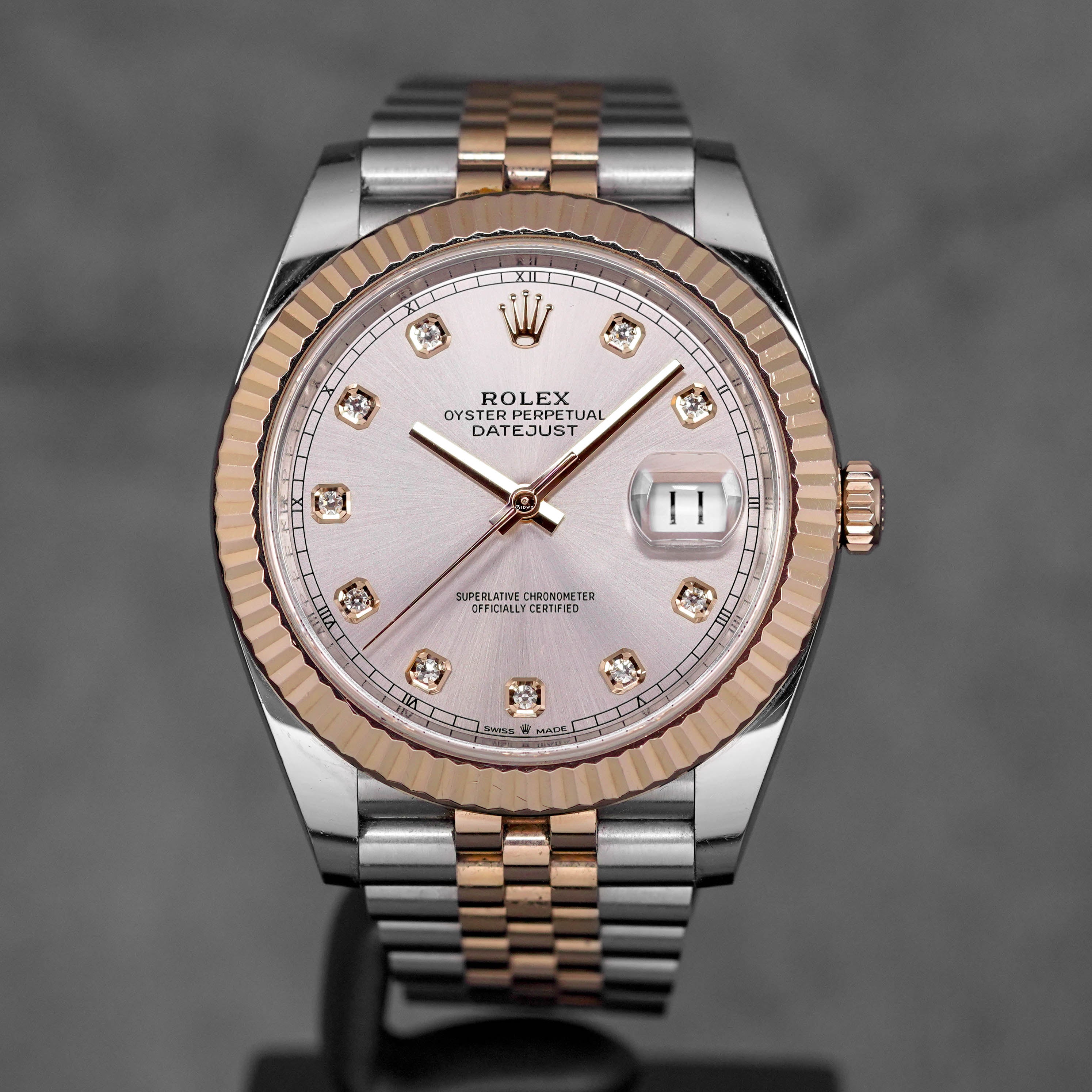 DATEJUST 41MM TWOTONE ROSEGOLD PINK SUNDUST DIAMOND DIAL (2020)
