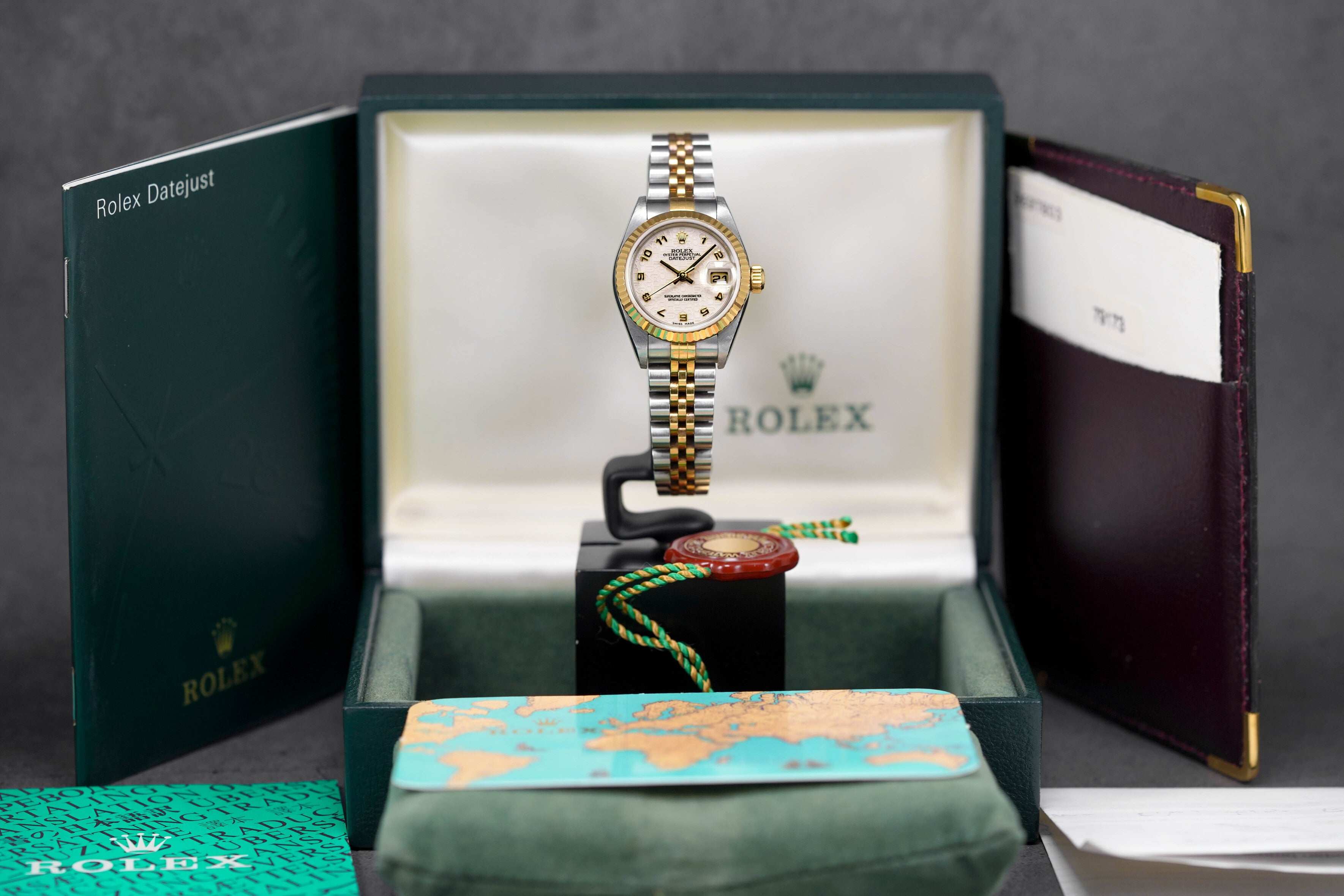 DATEJUST 26MM TWOTONE YELLOWGOLD WHITE COMPUTERIZED ARABIC DIAL (2001)