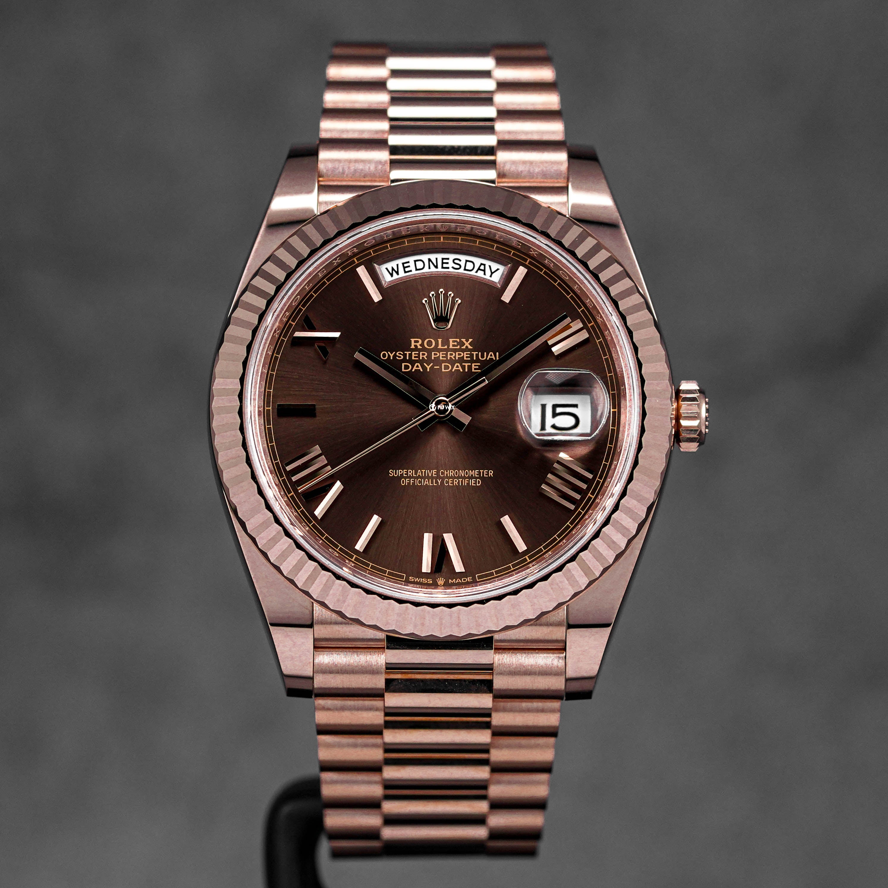 DAYDATE 40MM ROSEGOLD CHOCO ROMAN DIAL (2023)