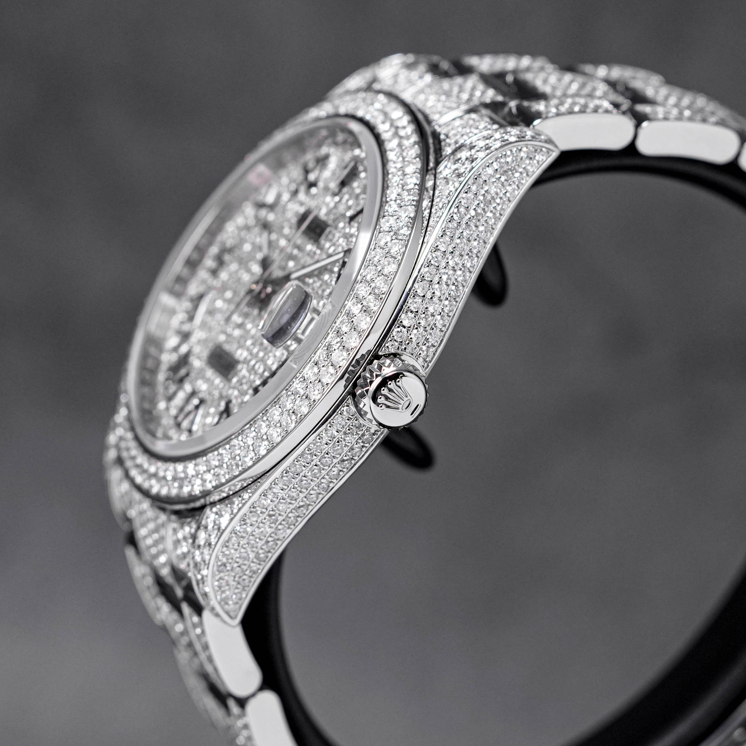 DATEJUST II CUSTOM PAVED DIAMOND SET ROMAN DIAL (2016)