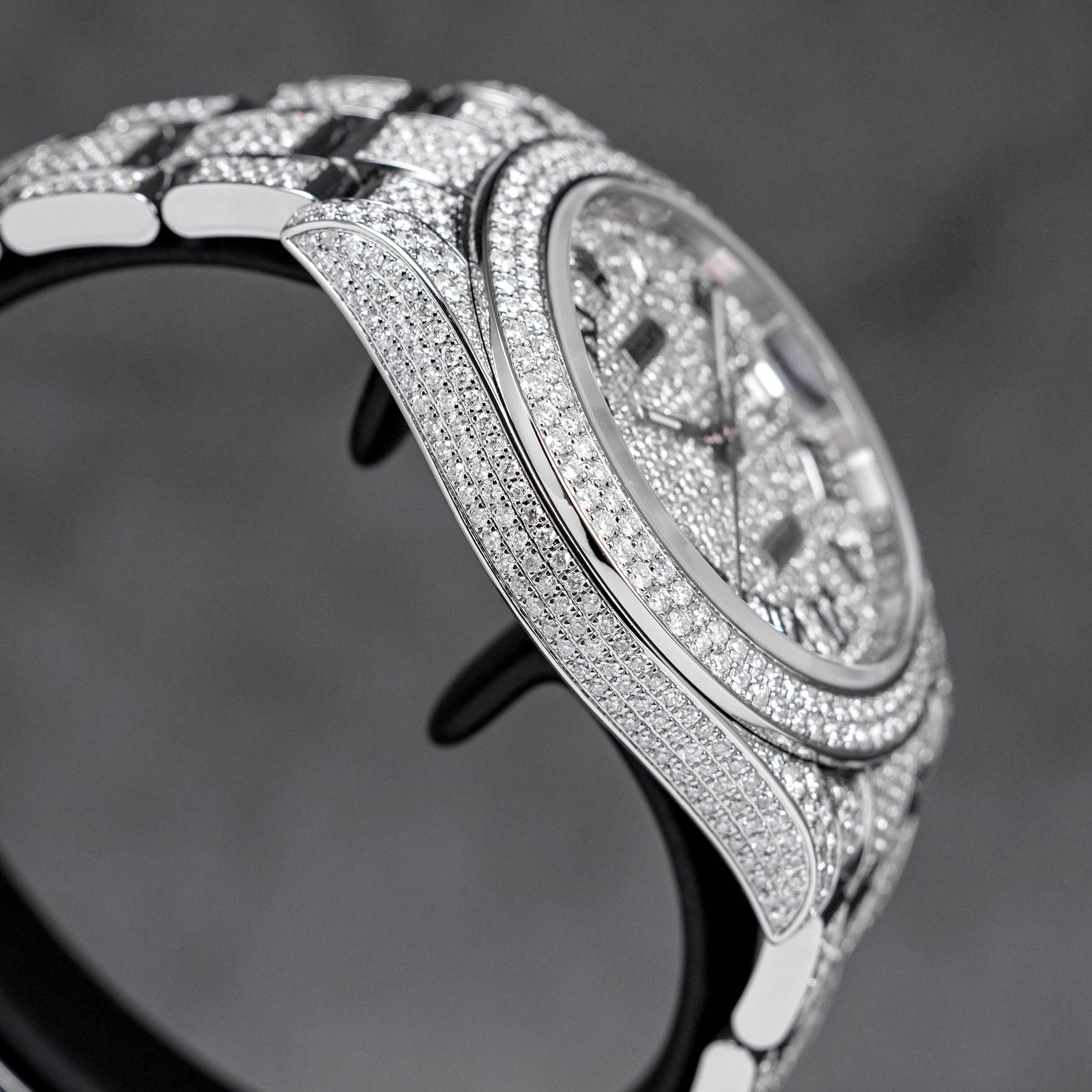 DATEJUST II CUSTOM PAVED DIAMOND SET ROMAN DIAL (2016)