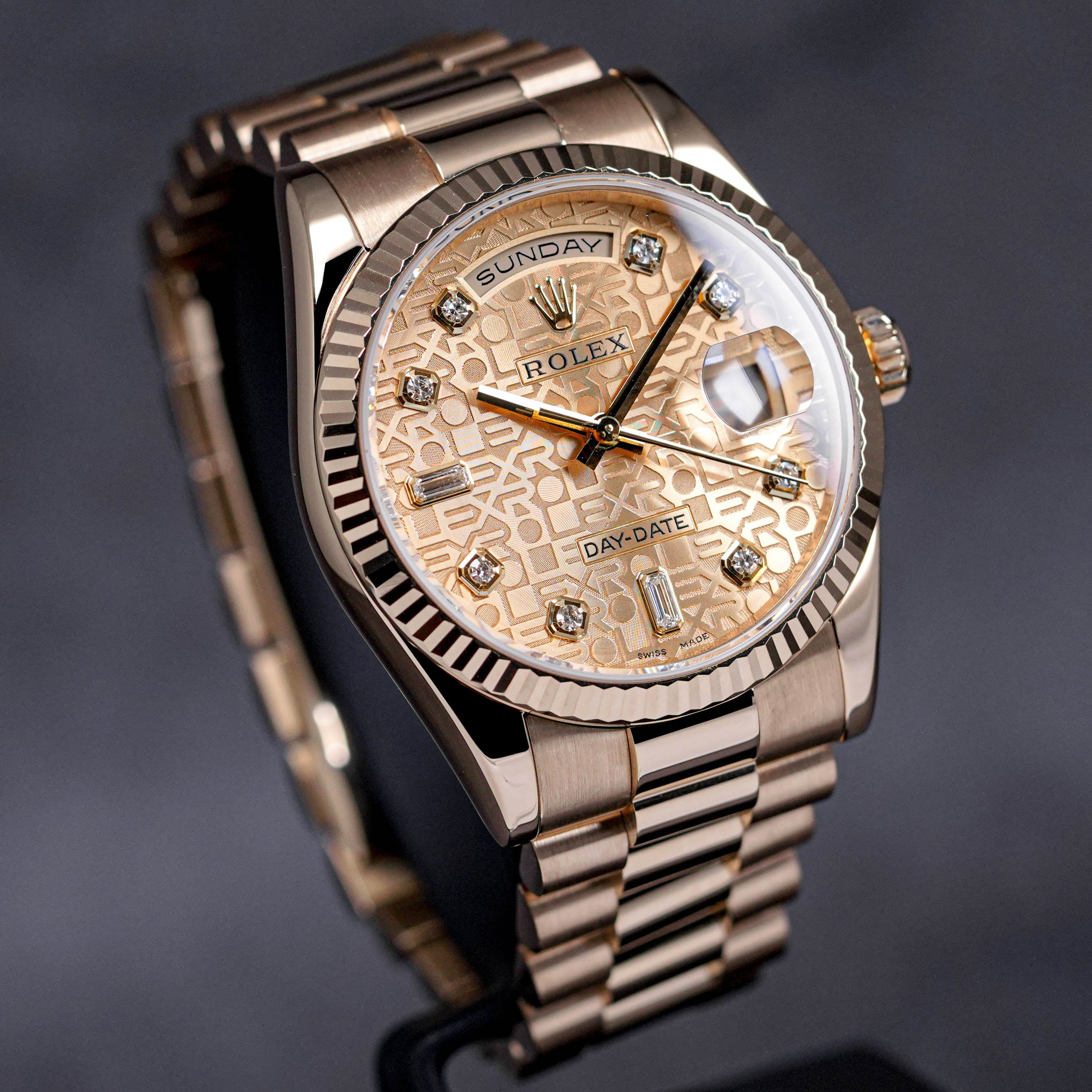 DAYDATE 36MM YELLOWGOLD COMPUTERIZED DIAMOND DIAL (2008)
