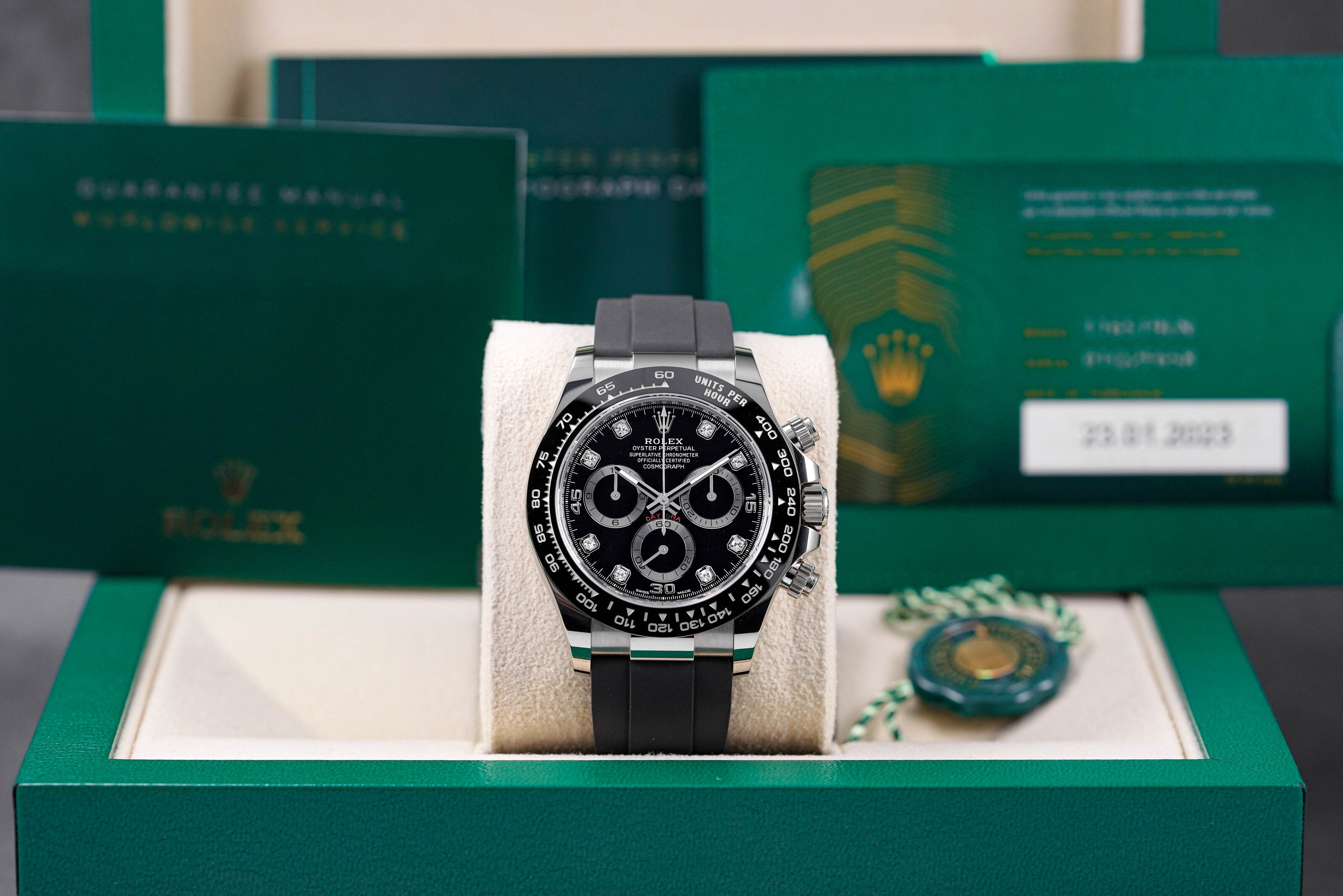 DAYTONA OYSTERFLEX WHITEGOLD BLACK DIAMOND DIAL (2023)