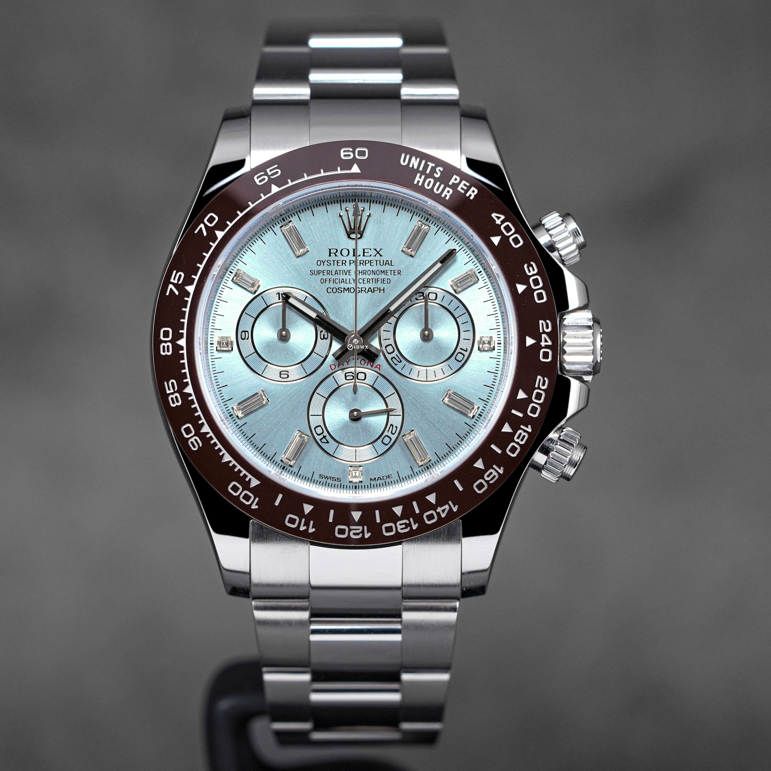 DAYTONA PLATINUM ICE BLUE BAGUETTE DIAMOND DIAL (2017)