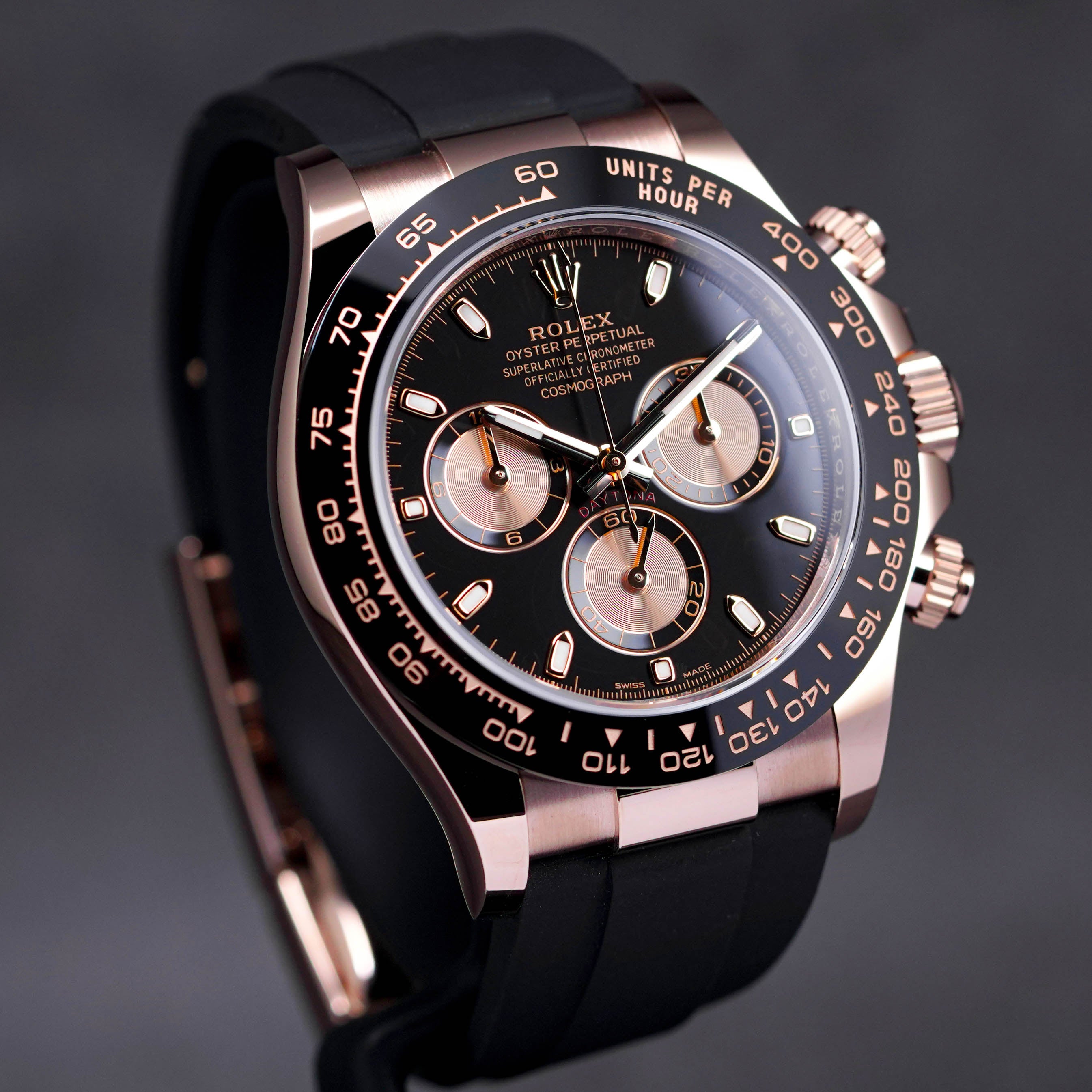 DAYTONA OYSTERFLEX ROSEGOLD BLACK DIAL (2023)