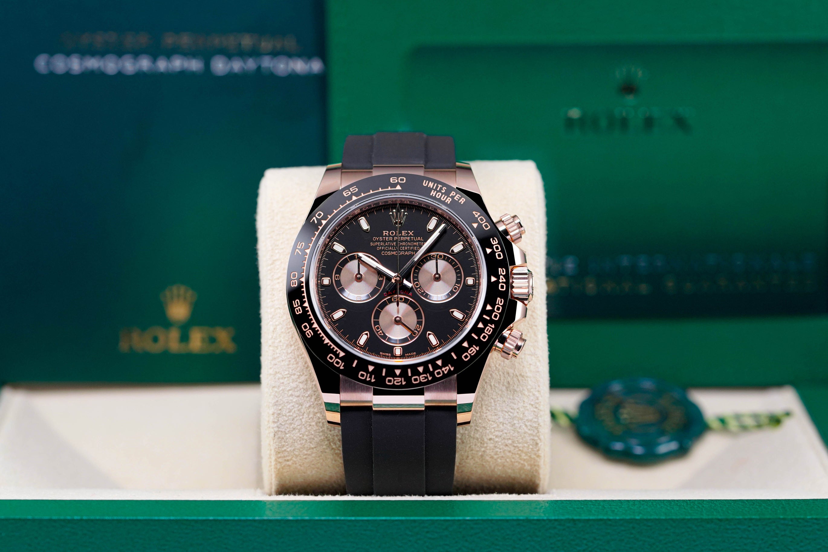 DAYTONA OYSTERFLEX ROSEGOLD BLACK DIAL (2023)