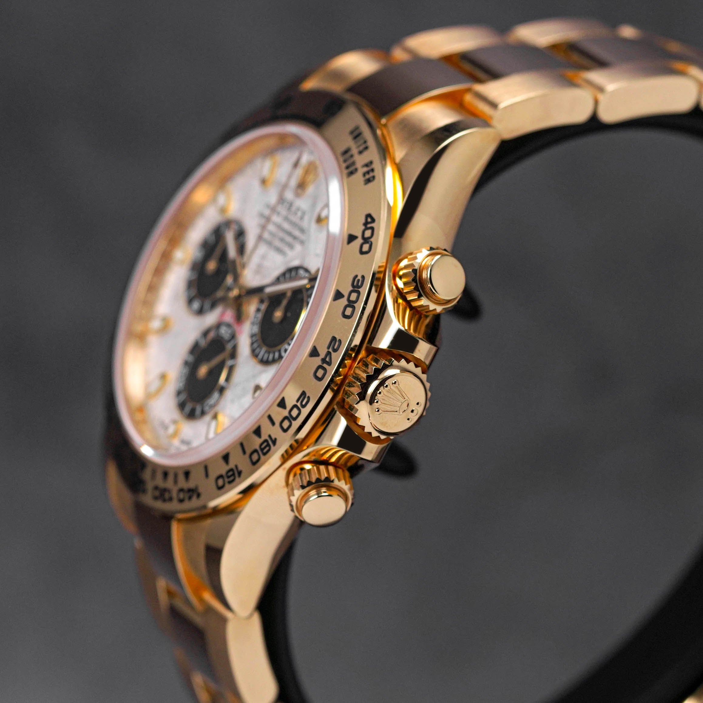 DAYTONA YELLOWGOLD BLACK DIAL CUSTOM METEORITE DIAL (2022)