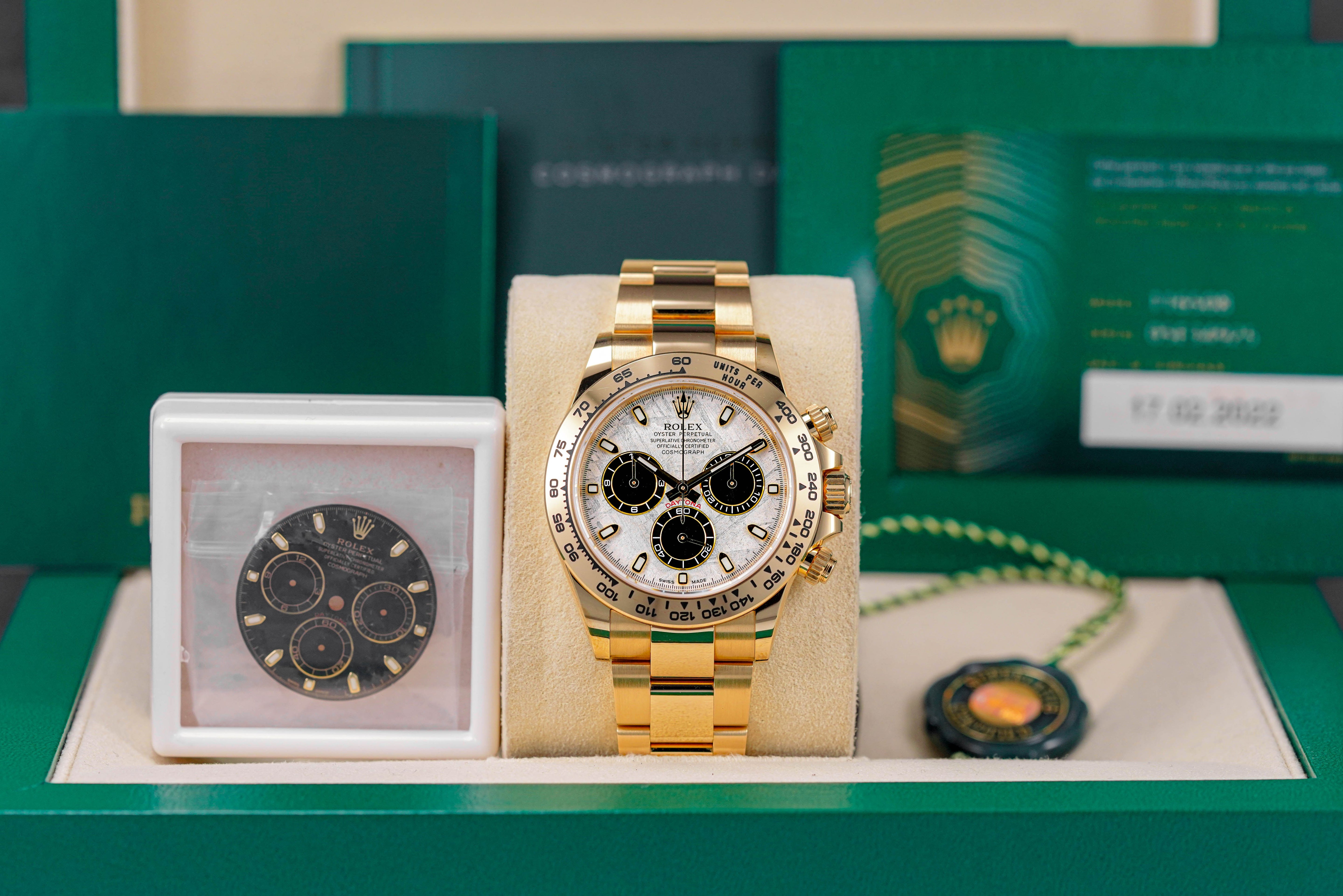 DAYTONA YELLOWGOLD BLACK DIAL CUSTOM METEORITE DIAL (2022)