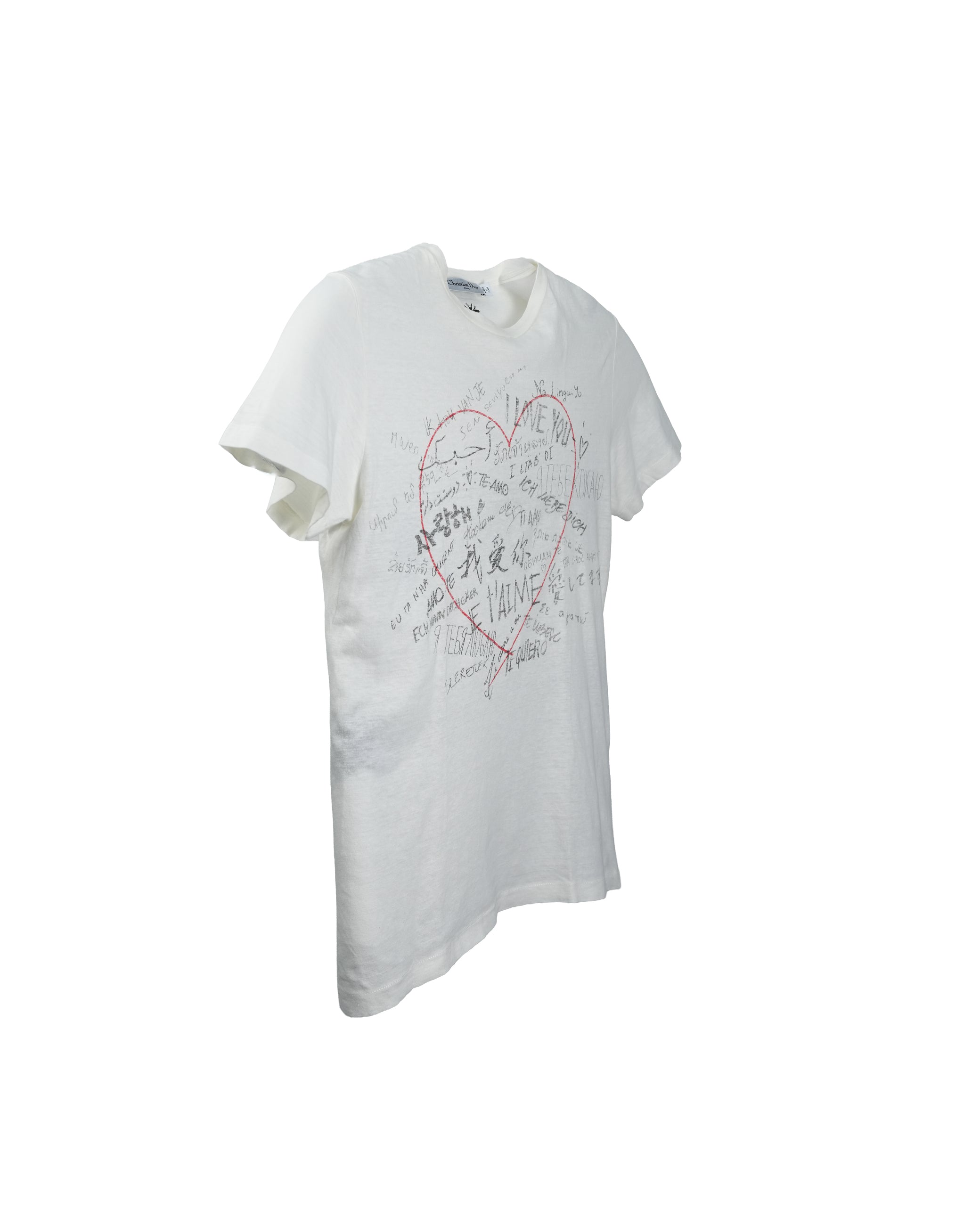 HEART & LETTER GRAFFITI TEE SIZE S