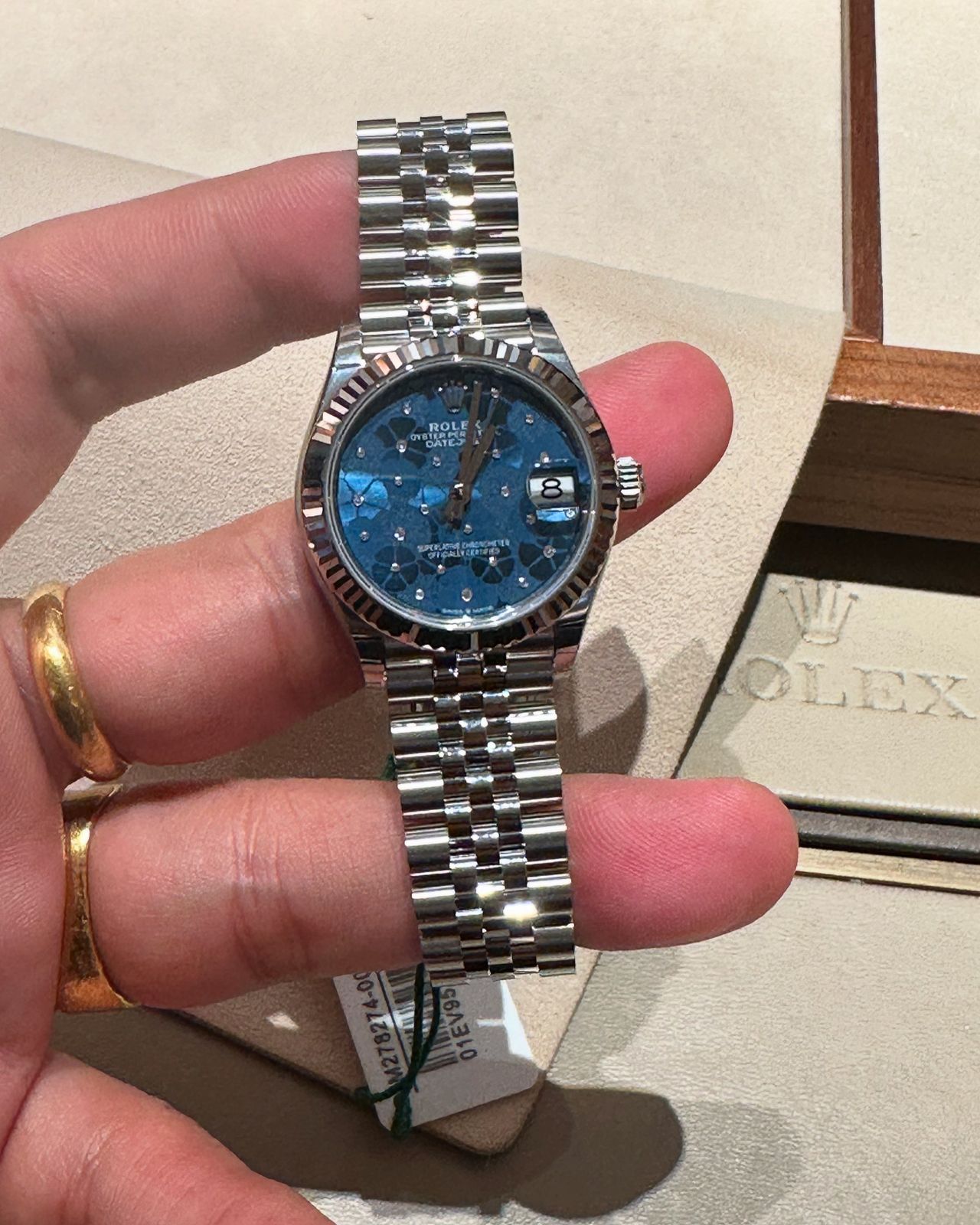 DATEJUST 31MM BLUE AZZURRO FLORAL DIAL (2025)